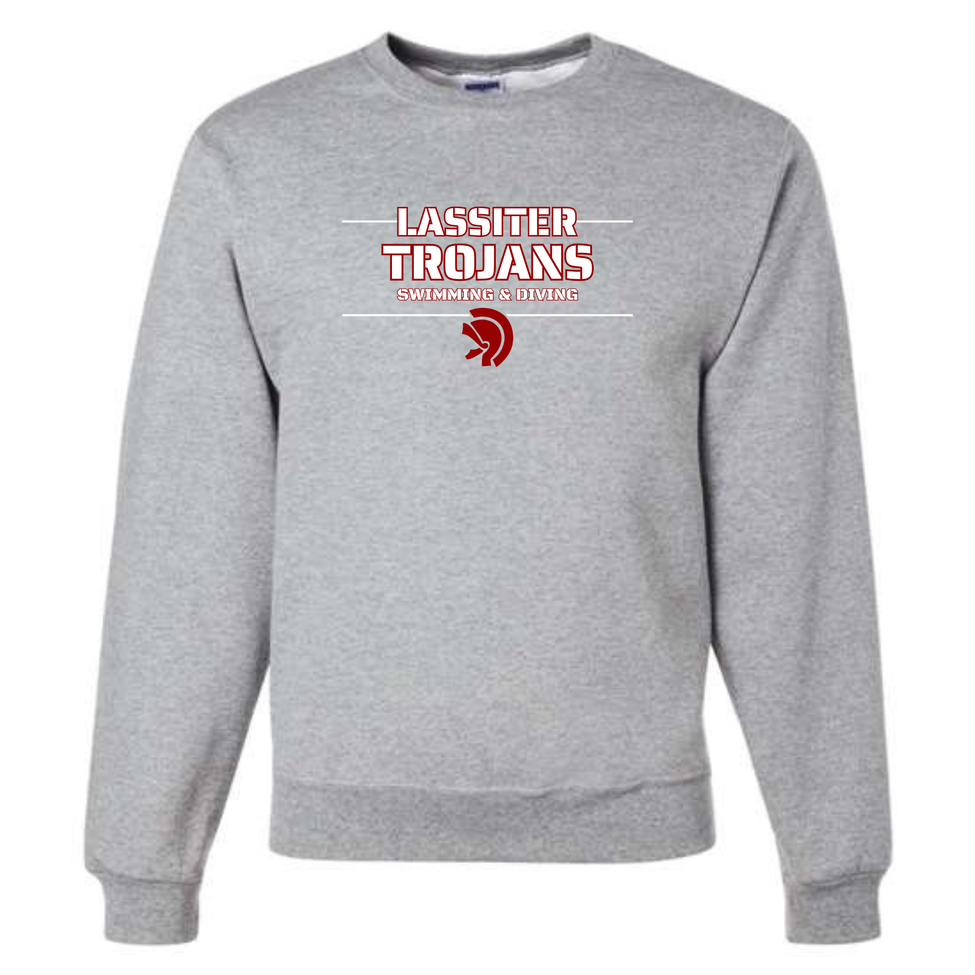 Fleece Crew Neck Sweatshirt Chest Logo (Customized) - Lassiter