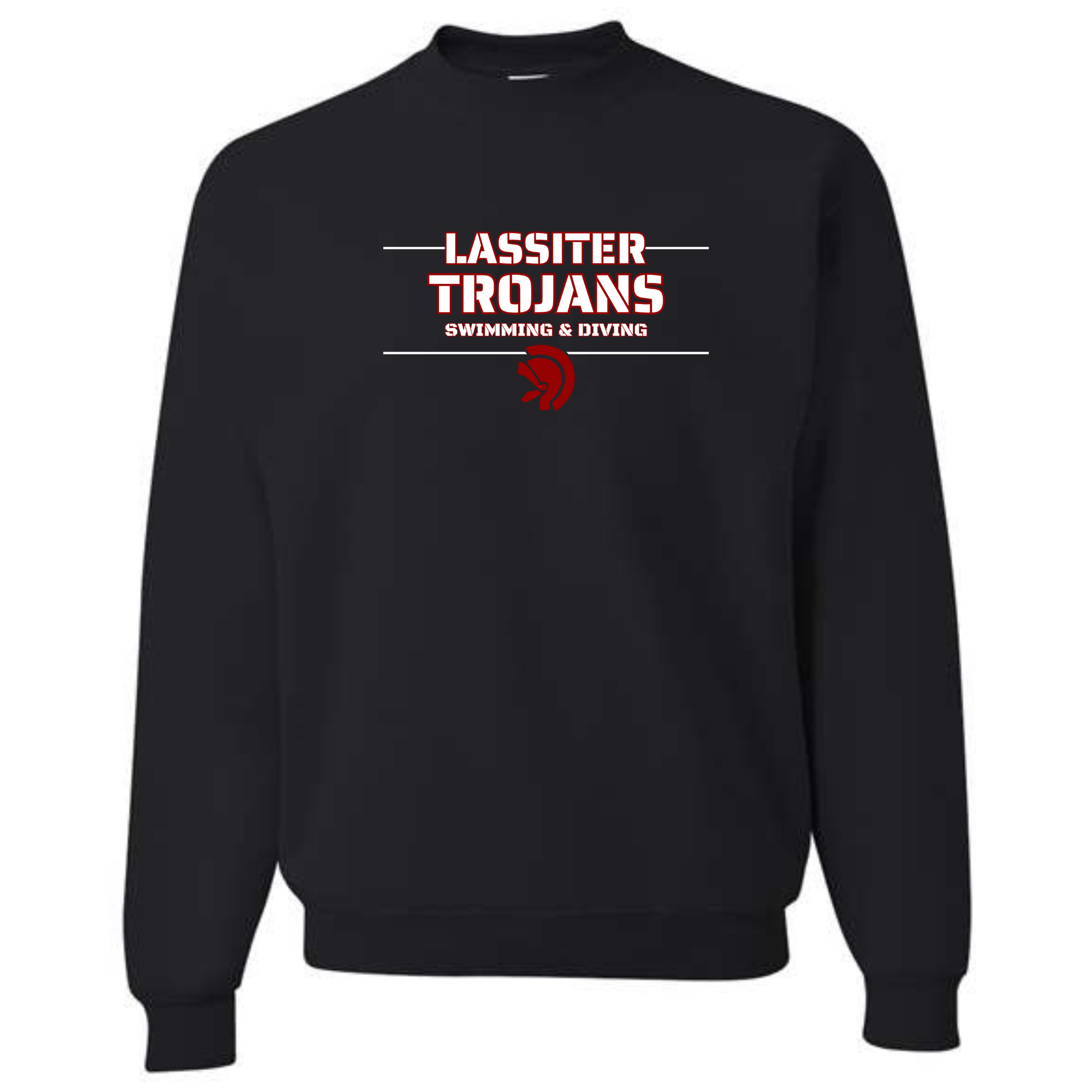 Fleece Crew Neck Sweatshirt Chest Logo (Customized) - Lassiter
