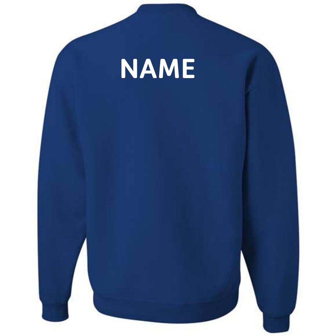 Medium Weight Unisex Crew Neck Sweatshirt (Customized) - Y Blue Dolphins