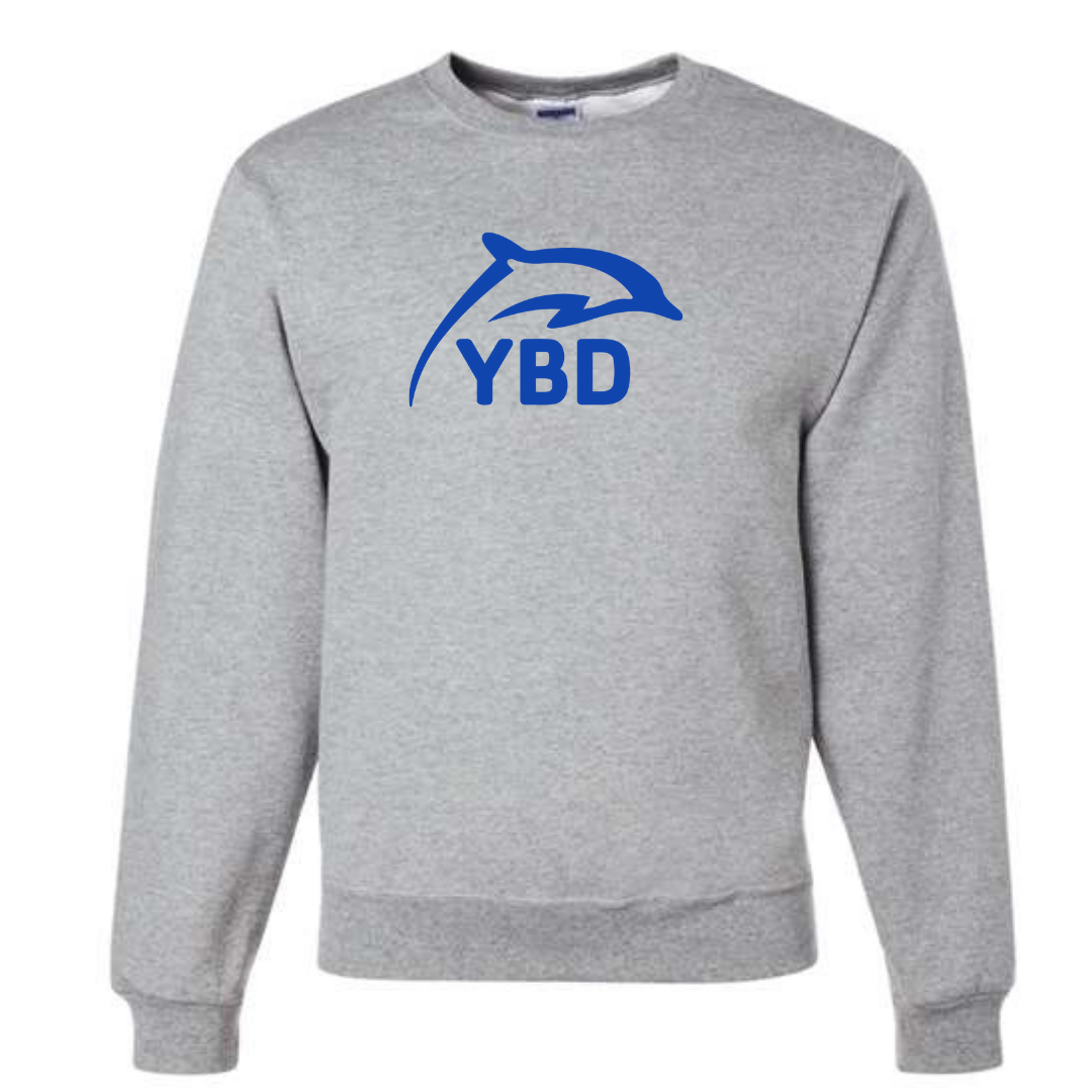 Medium Weight Unisex Crew Neck Sweatshirt (Customized) - Y Blue Dolphins
