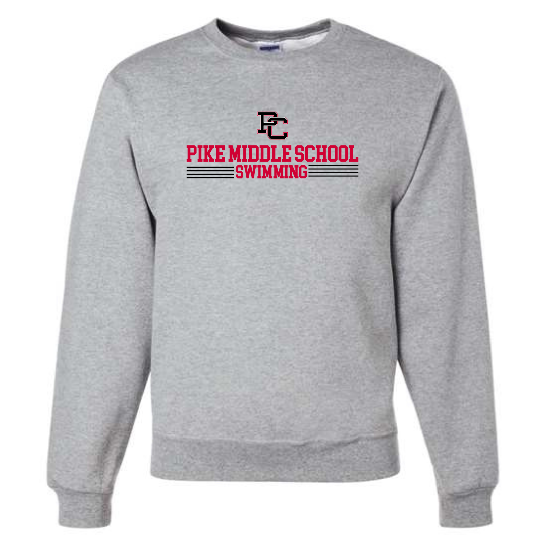 Fleece Crew Neck Sweatshirt (Heat Pressed) - Pike Middle