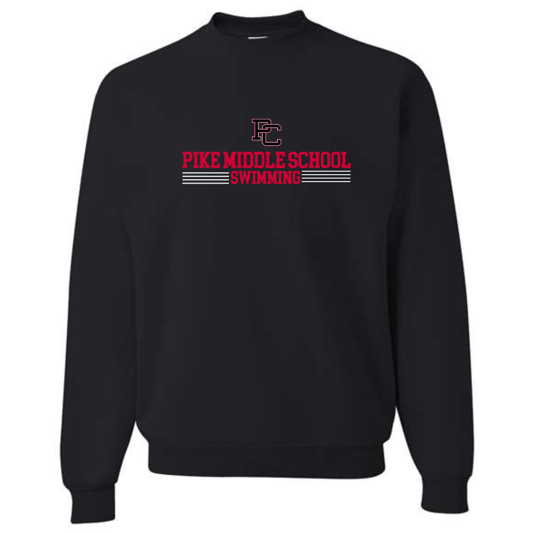 Fleece Crew Neck Sweatshirt (Heat Pressed) - Pike Middle