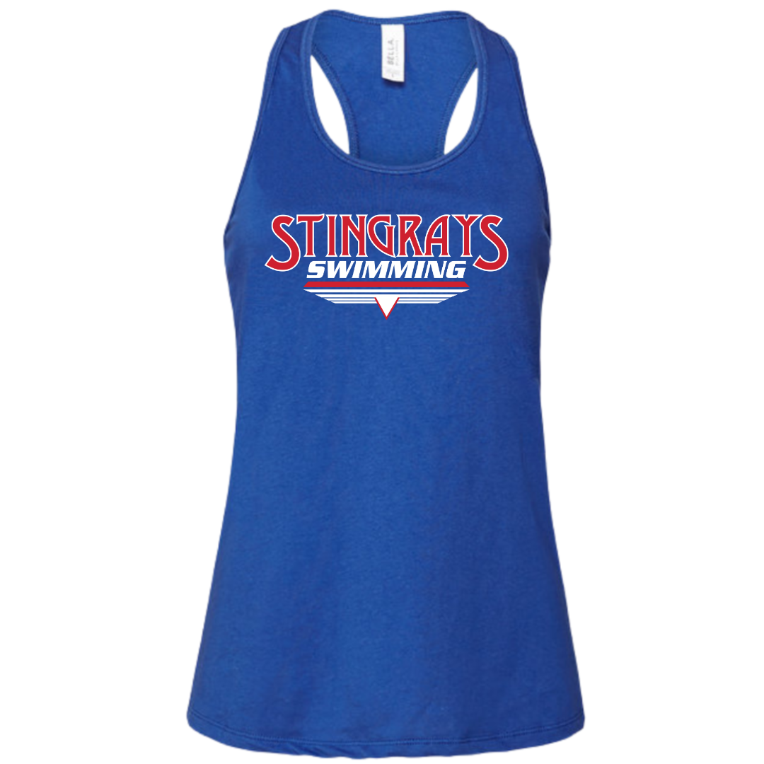 Ladies Racerback Flowy Tank (Customoized) - Stingrays Swimming