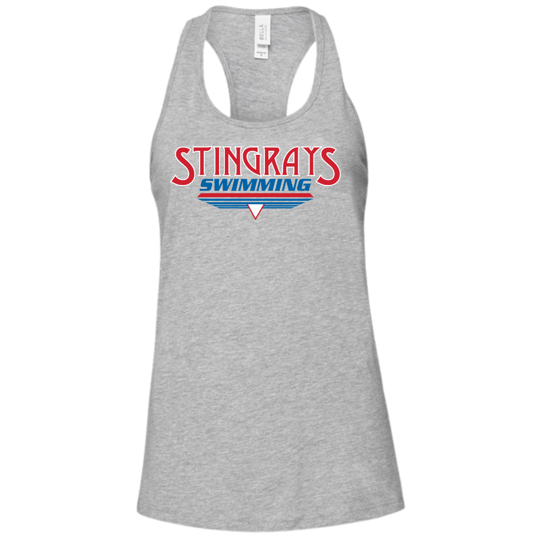 Ladies Racerback Flowy Tank (Customoized) - Stingrays Swimming