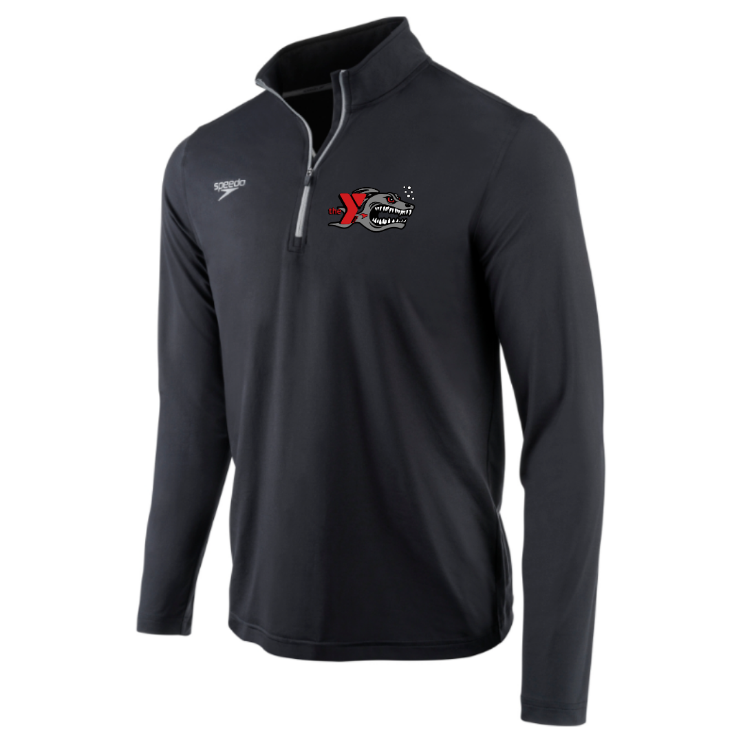 Speedo Jersey 1/4 Zip Long Sleeve T-Shirt (Customized) - Valdosta YMCA