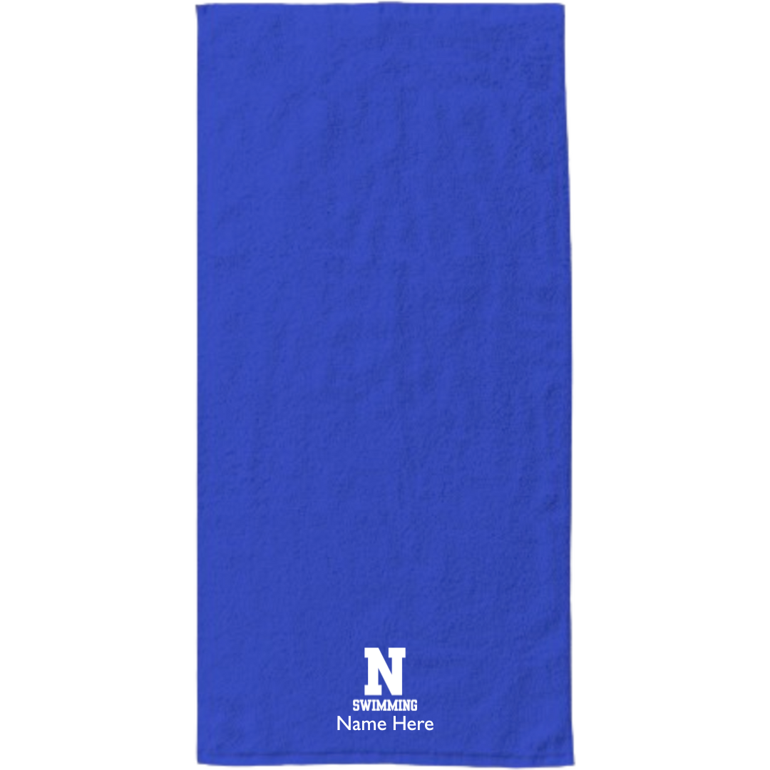34" x 70" Velour Towel (Embroidered) - North Meck HS