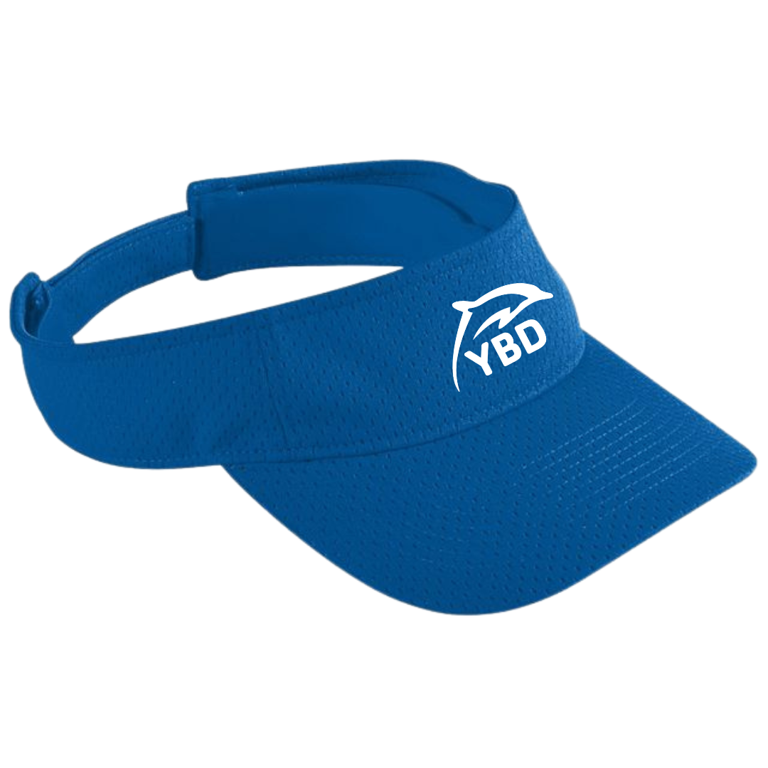 Athletic Mesh Visor (Embroidered) - Y Blue Dolphins