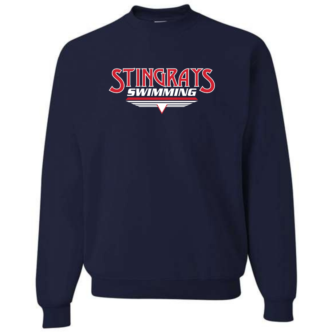 Fleece Crew Neck Sweatshirt (Customized) - Stingrays Swimming