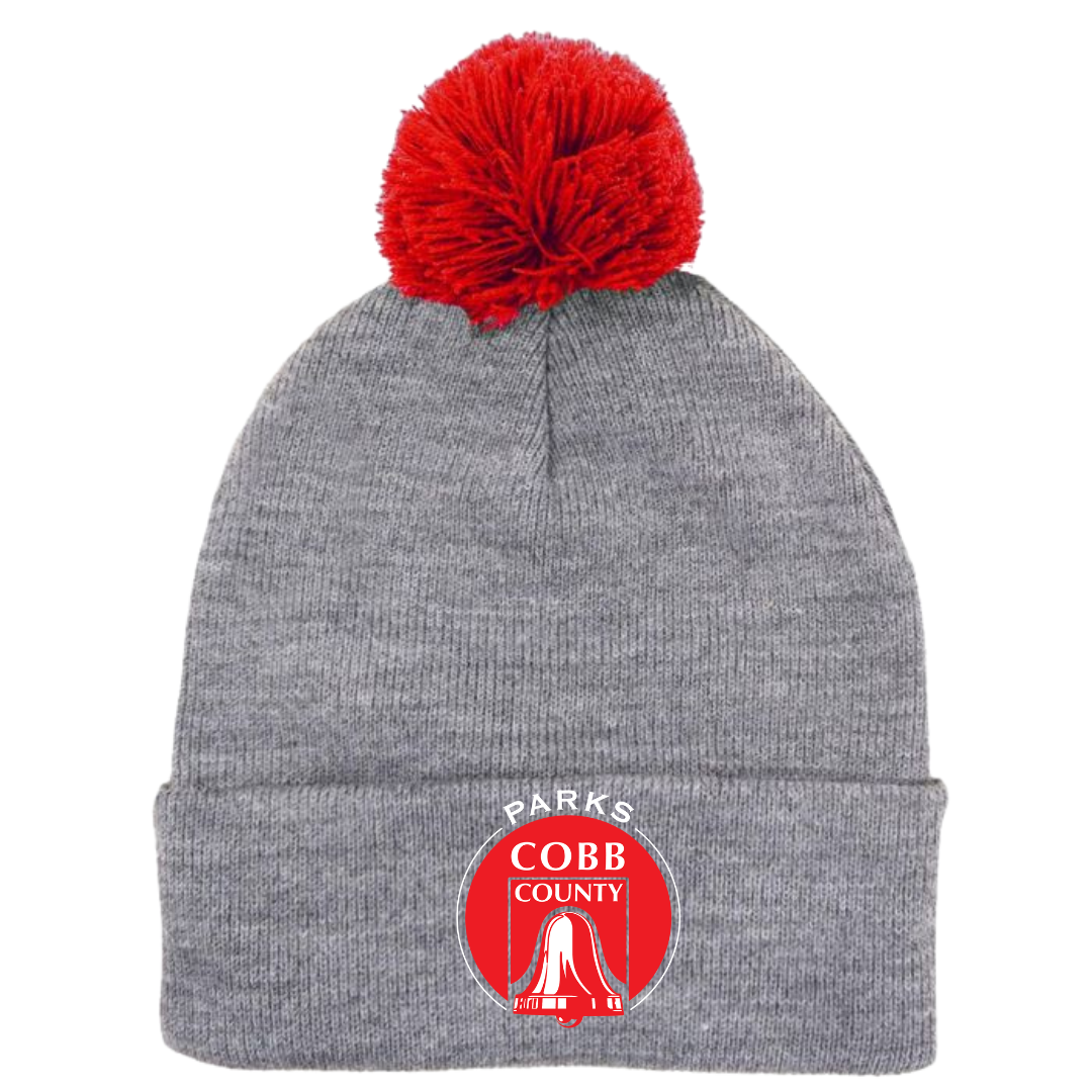 Puff Ball Beanie (Customized) - Cobb County