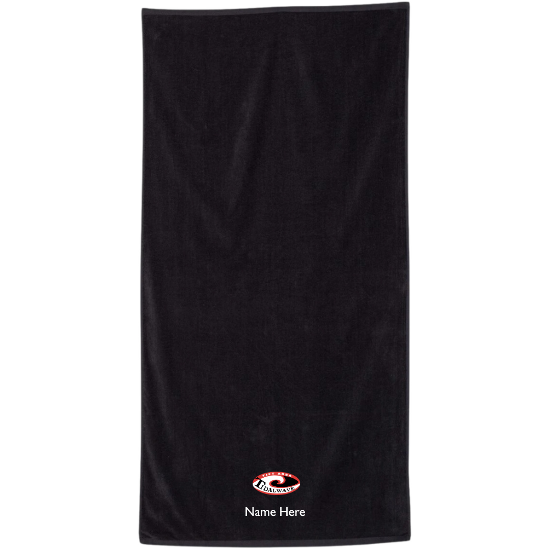 34" x 70" Velour Towel (Customized) - Tiftarea Tidal Waves
