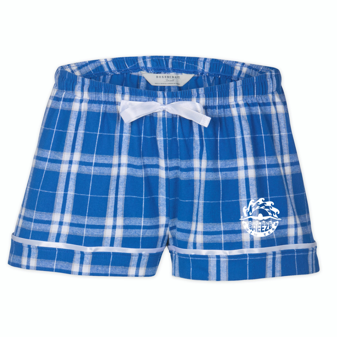 Boxercraft Women's Flannel Short (Customized) - Bright Water