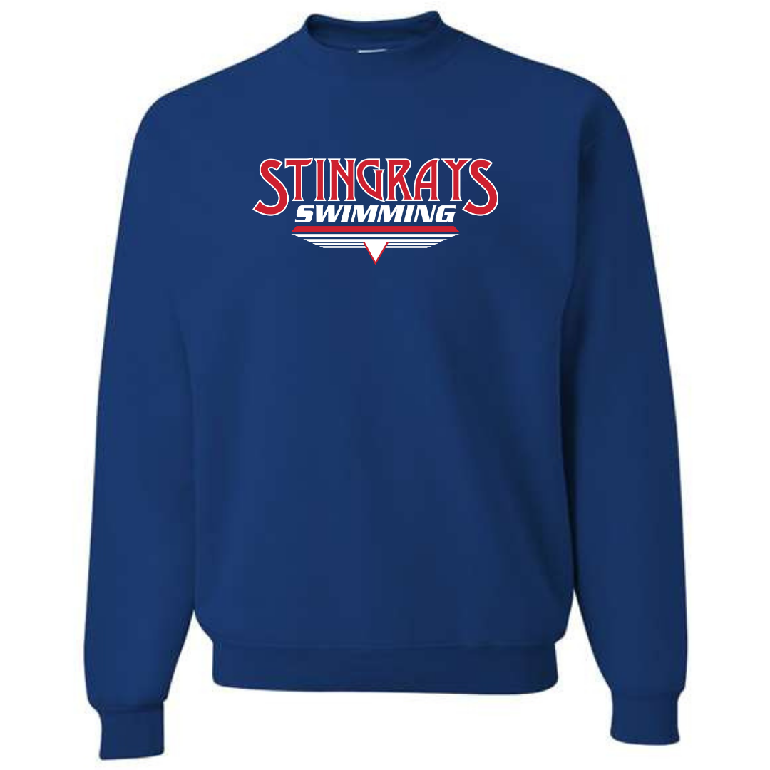 Fleece Crew Neck Sweatshirt (Customized) - Stingrays Swimming