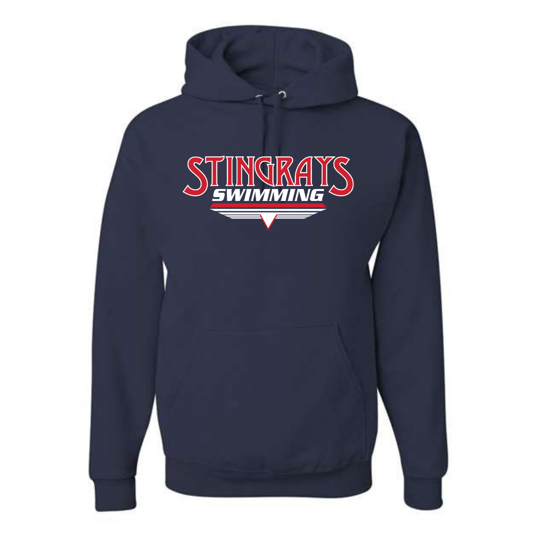 Medium Weight Unisex Hooded Sweatshirt (Customized) - Stingrays Swimming