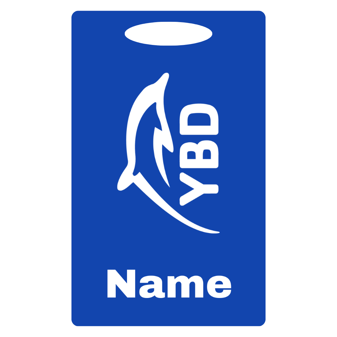 Aluminum Bag Tag (Customized) - Y Blue Dolphins