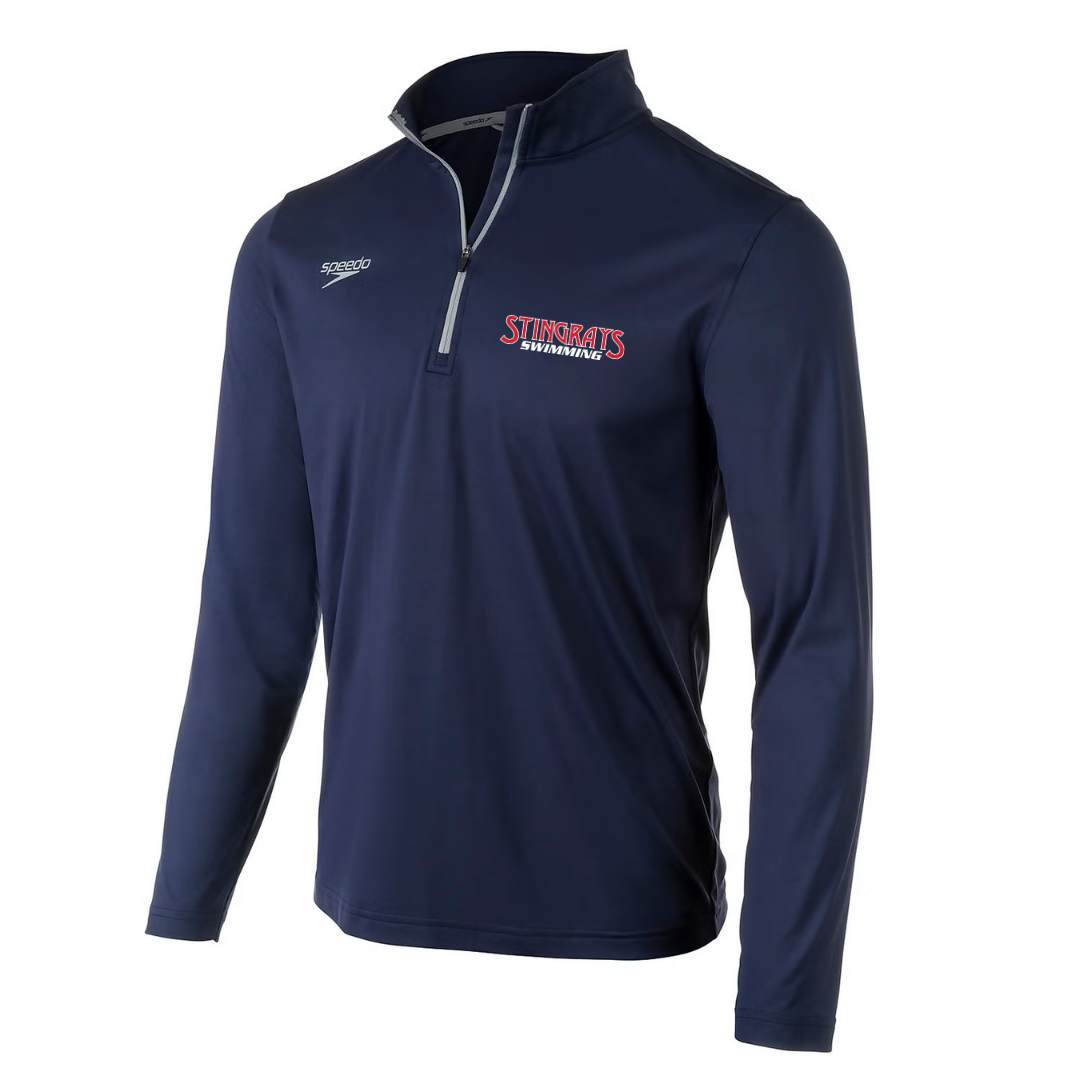 Speedo Jersey 1/4 Zip Long Sleeve T-Shirt (Customized) - Stingrays Swimming