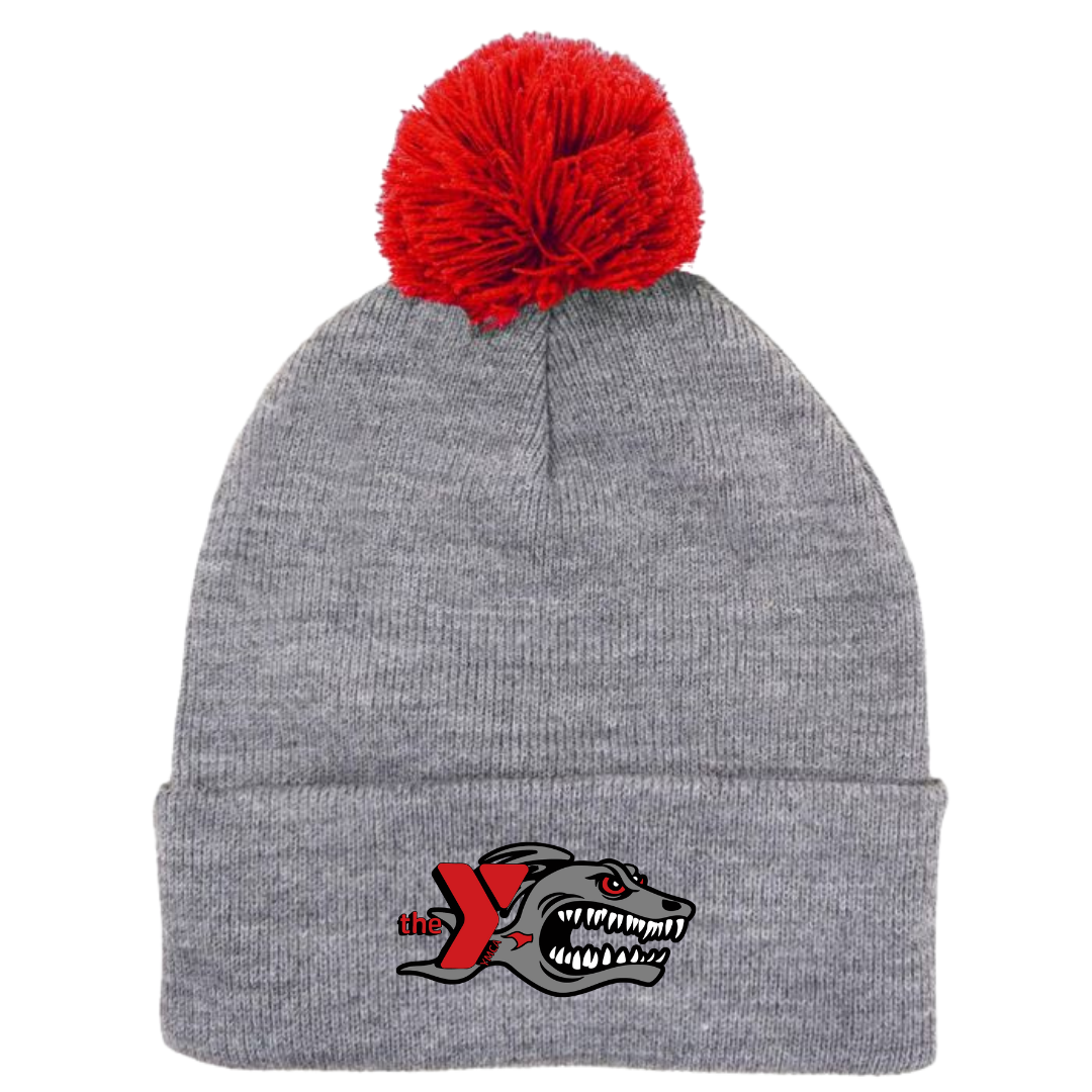 Puff Ball Beanie (Customized) - Valdosta YMCA