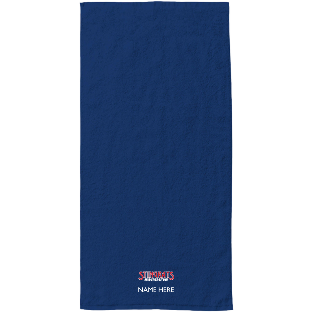 34" x 70" Velour Towel (Customized) - Stingrays Swimming
