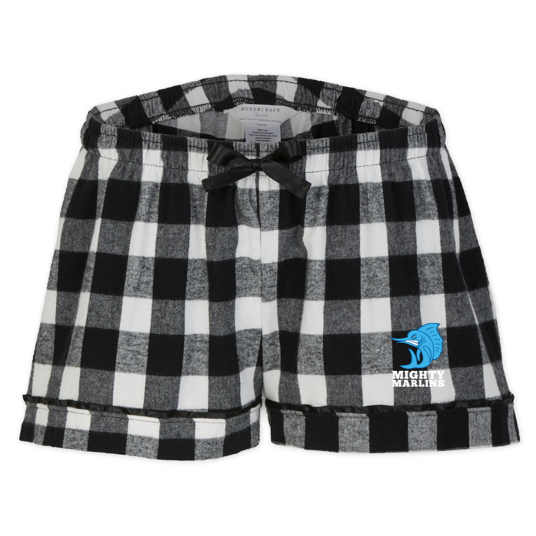 Boxercraft Women's Flannel Short (Customized) - Flowers Crossing