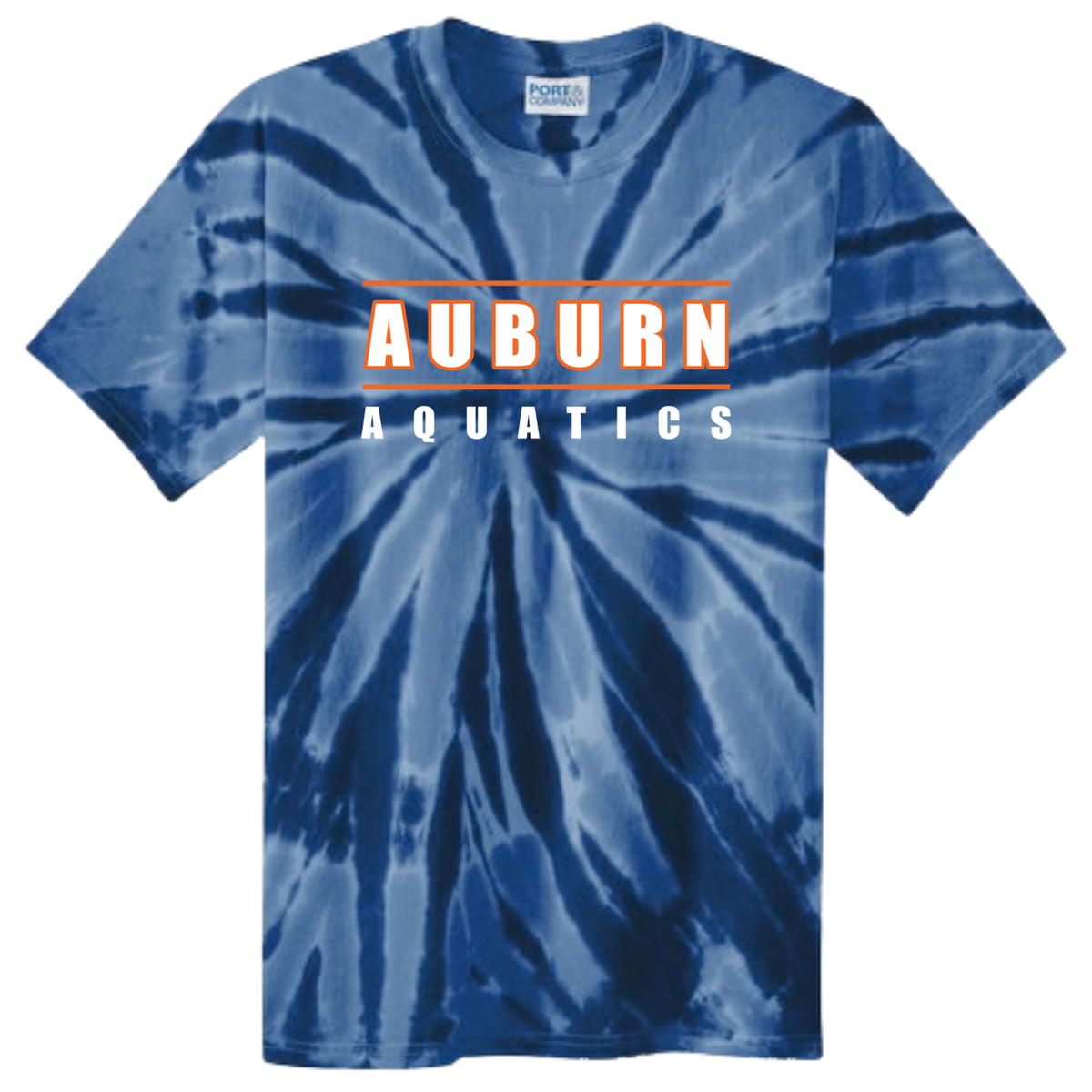 Tie Dye Short Sleeve T-Shirt (Customized) - Auburn Aquatics