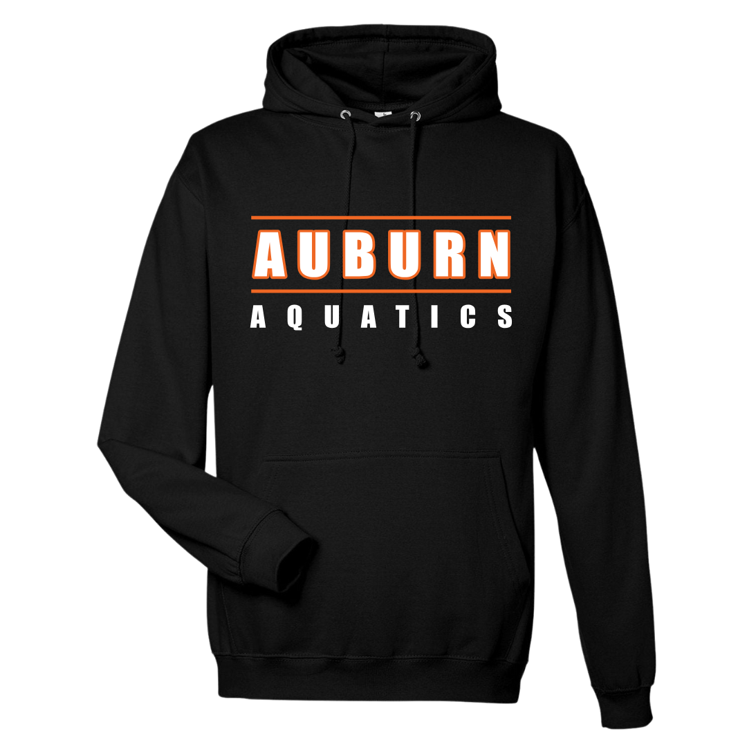 Medium Weight Unisex Hooded Sweatshirt Full Logo (Customized) - Auburn Aquatics