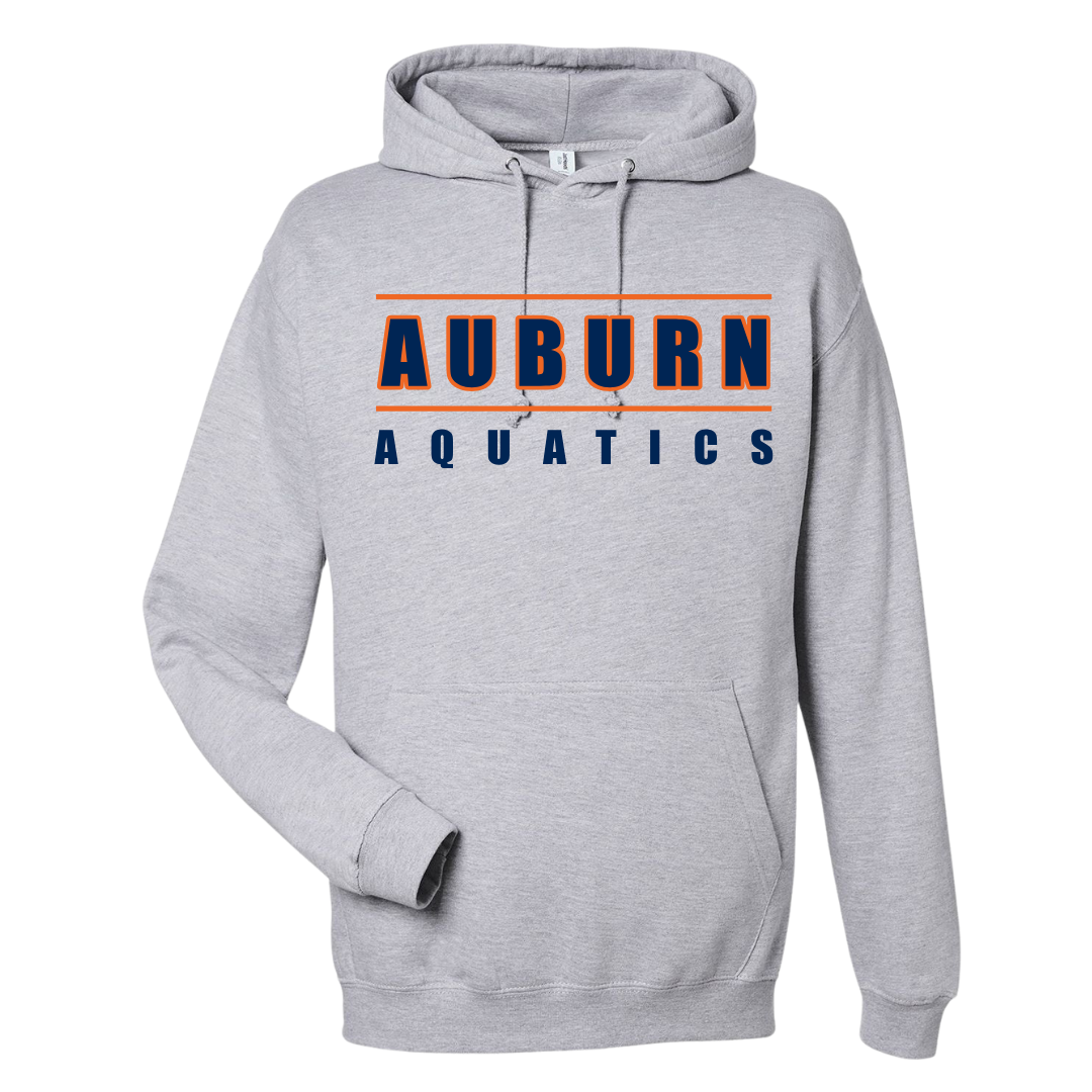 Medium Weight Unisex Hooded Sweatshirt Full Logo (Customized) - Auburn Aquatics