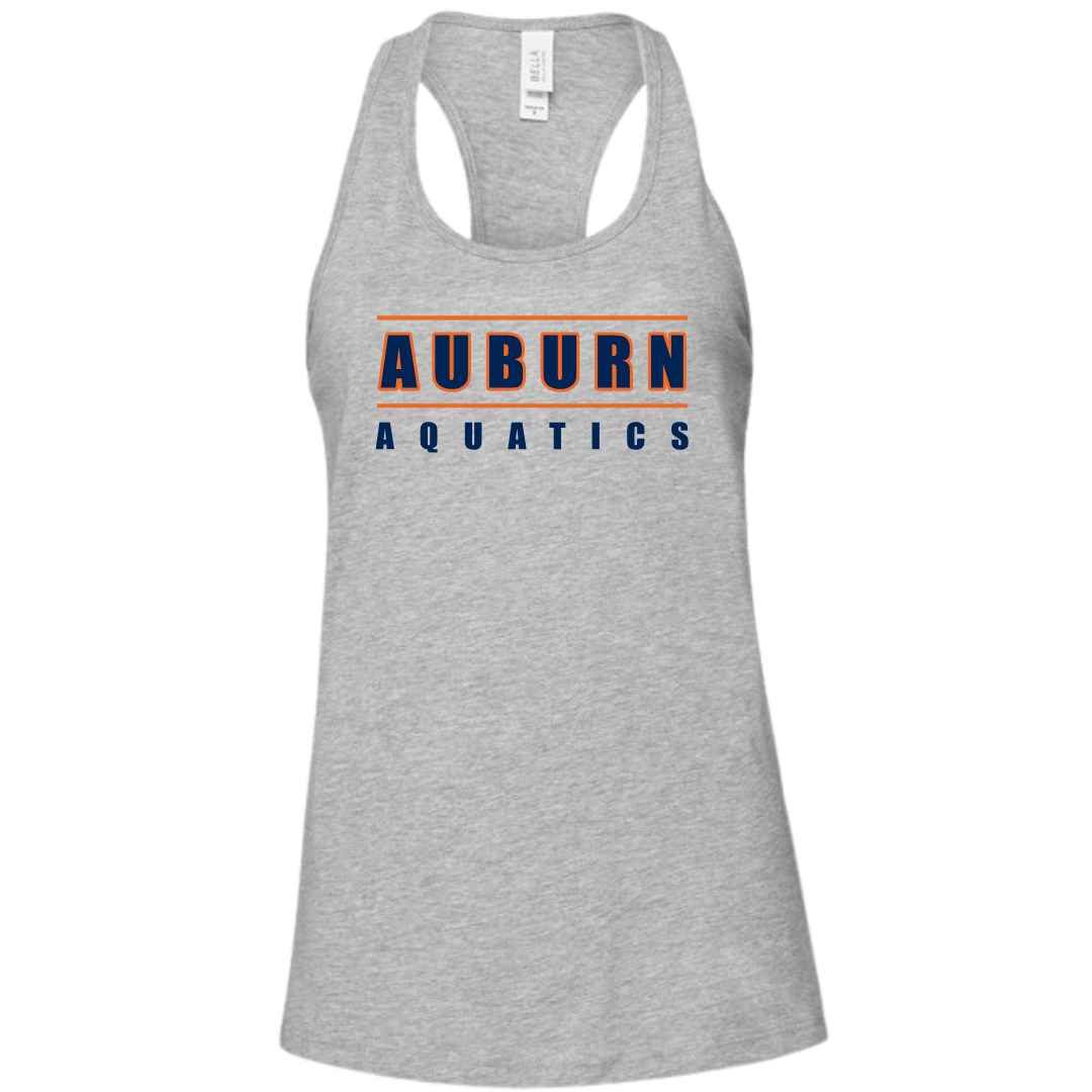 Ladies' Racerback Flowy Tank Full Logo (Customized) - Auburn Aquatics