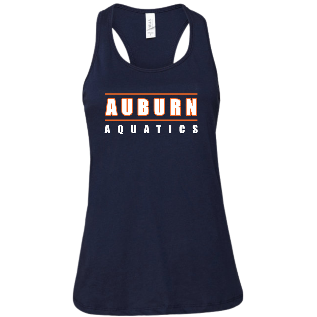 Ladies' Racerback Flowy Tank Full Logo (Customized) - Auburn Aquatics