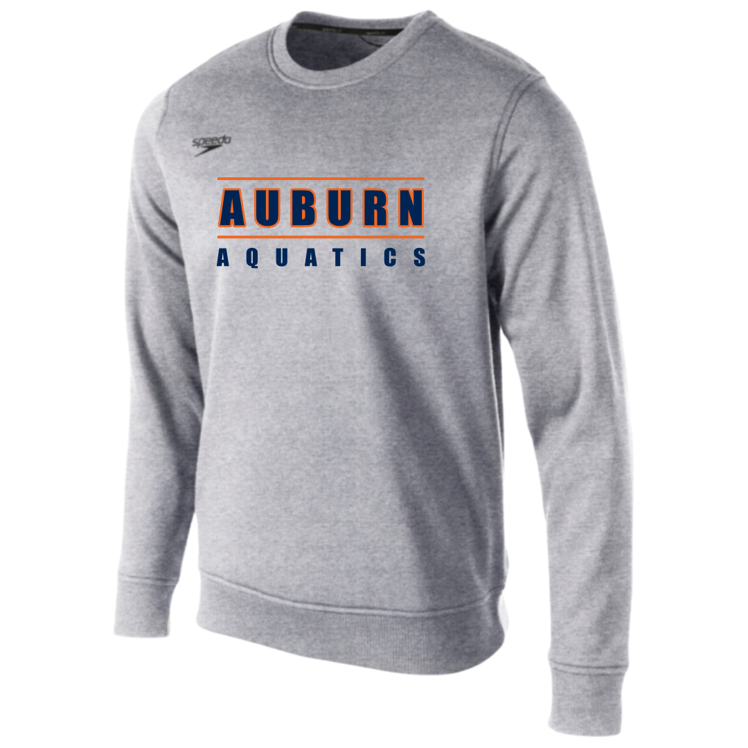 Speedo Fleece Crew Neck Sweatshirt Full Logo (Customized) - Auburn Aquatics