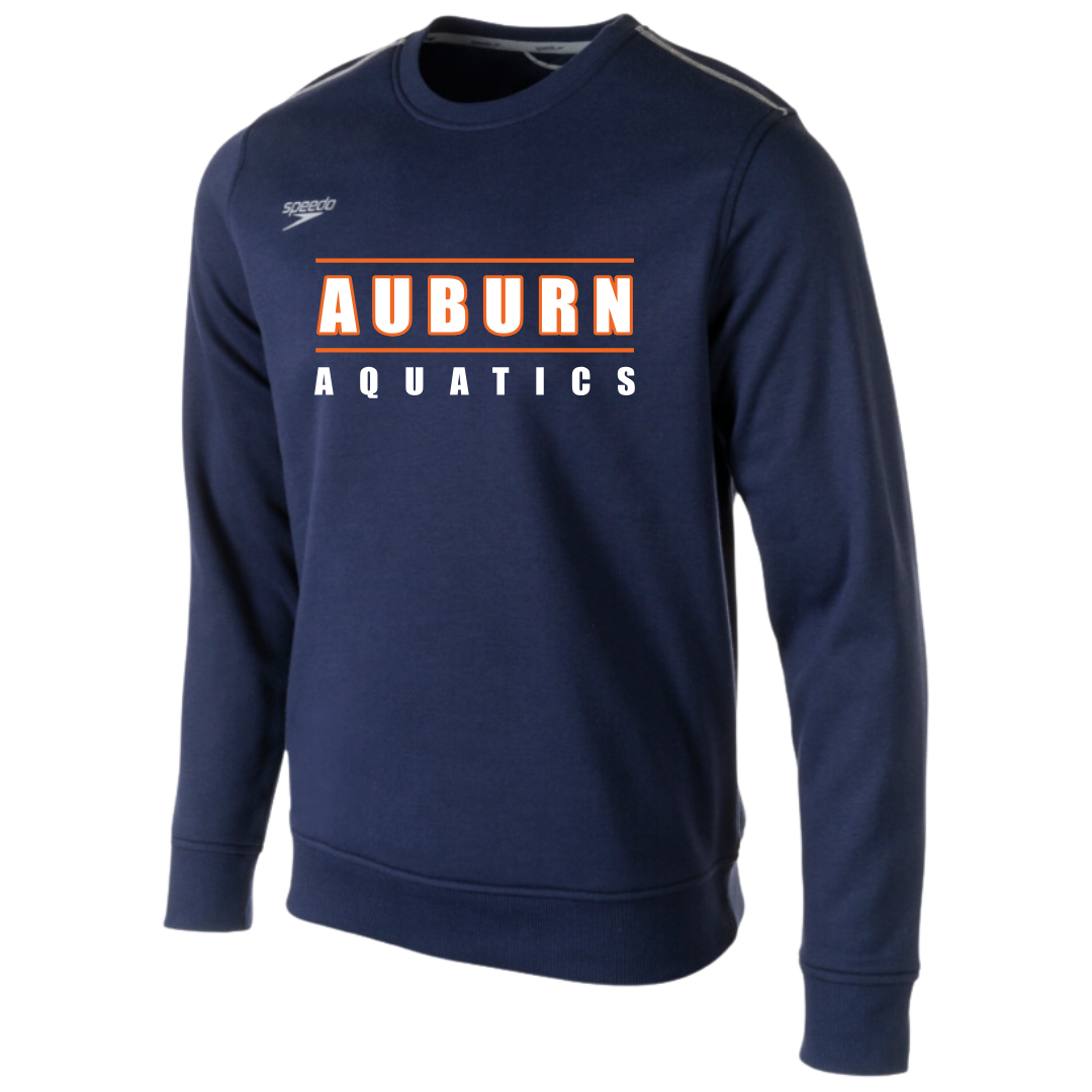 Speedo Fleece Crew Neck Sweatshirt Full Logo (Customized) - Auburn Aquatics