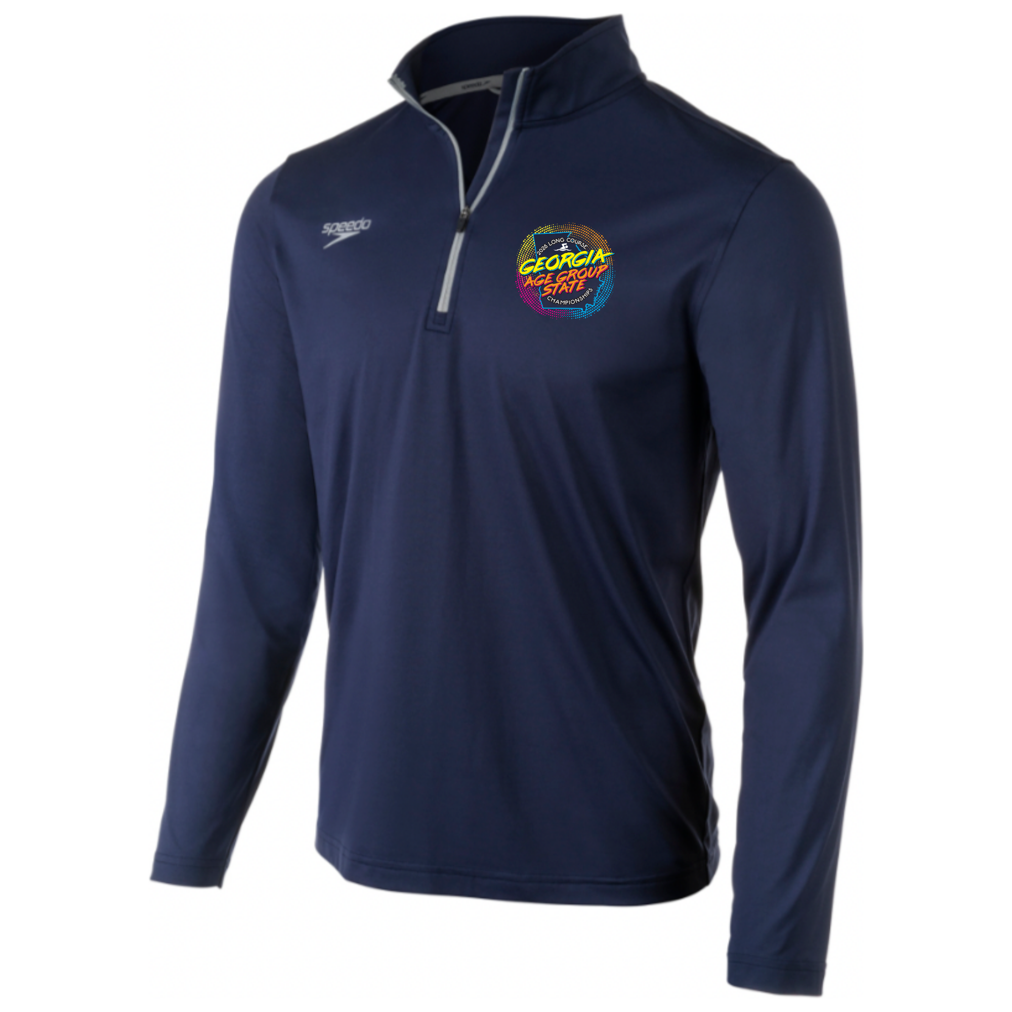 Speedo Jersey 1/4 Zip Long Sleeve T-Shirt (Customized) - LC Age Group State
