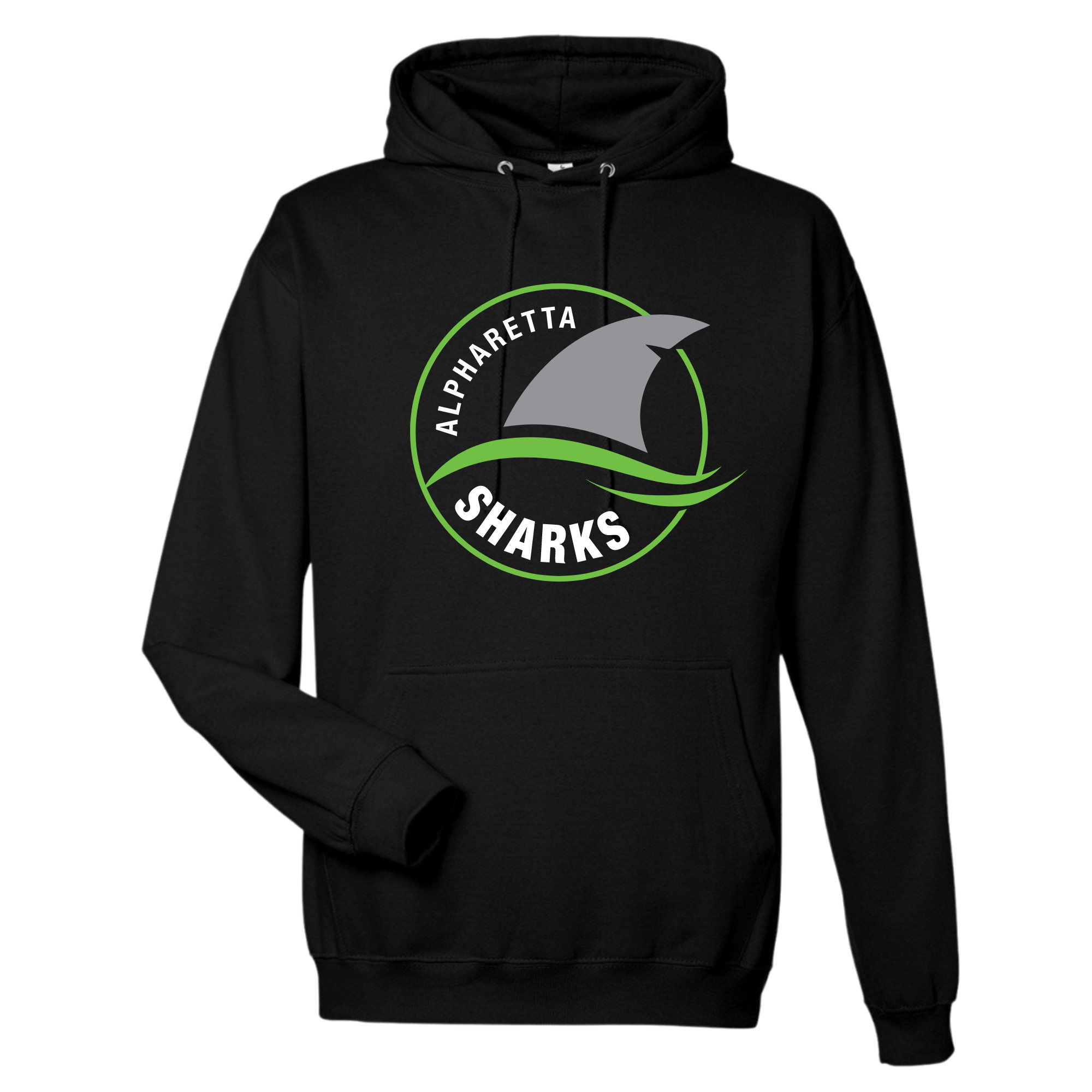 Medium Weight Unisex Hooded Sweatshirt Fin Logo (Customized) - Alpharetta Sharks