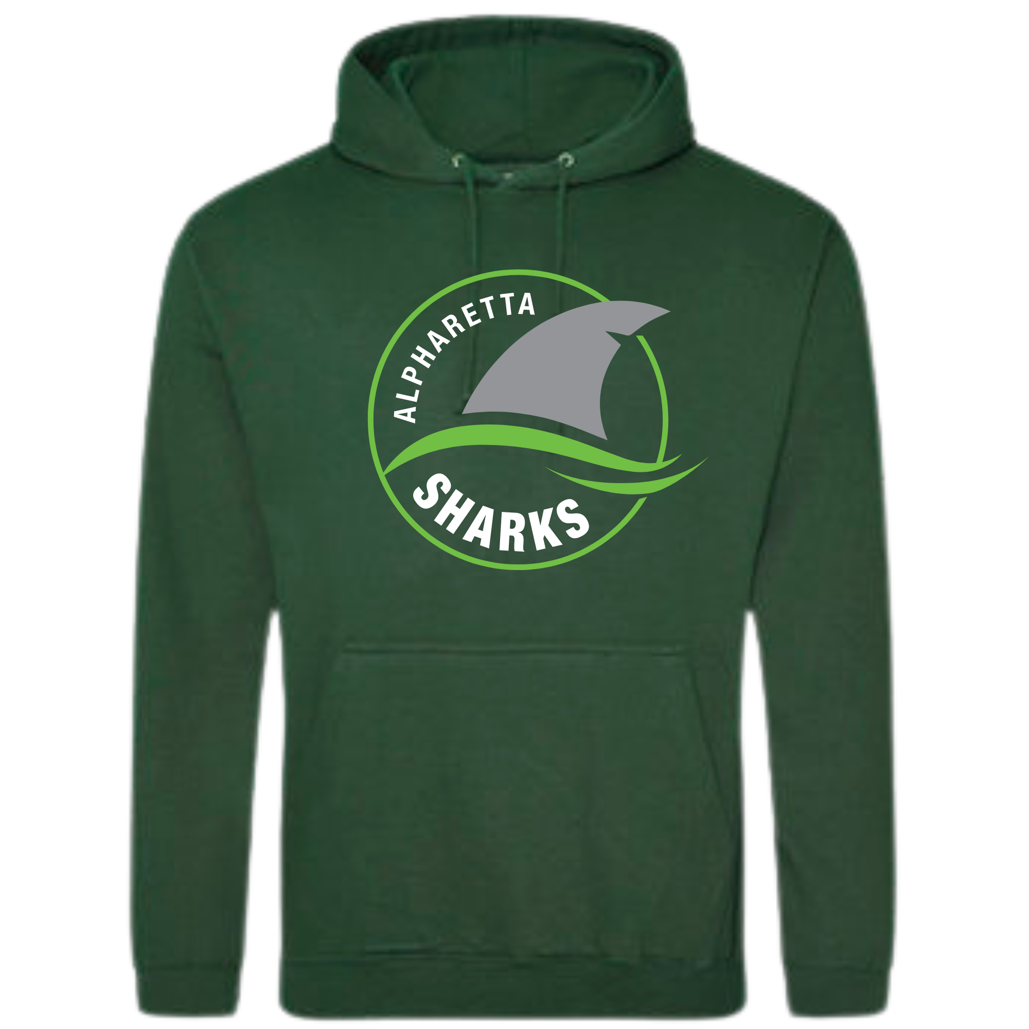Medium Weight Unisex Hooded Sweatshirt Fin Logo (Customized) - Alpharetta Sharks