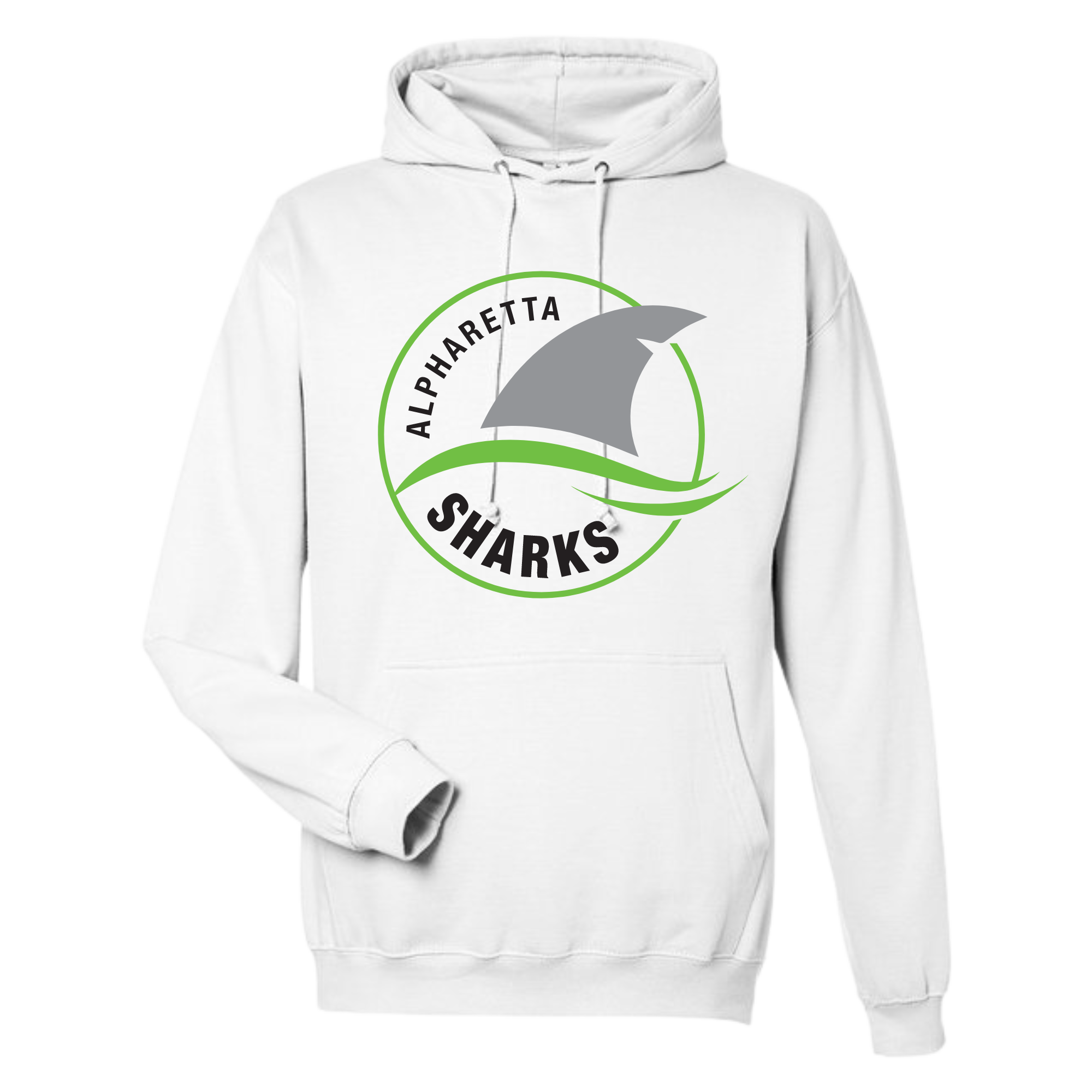 Medium Weight Unisex Hooded Sweatshirt Fin Logo (Customized) - Alpharetta Sharks