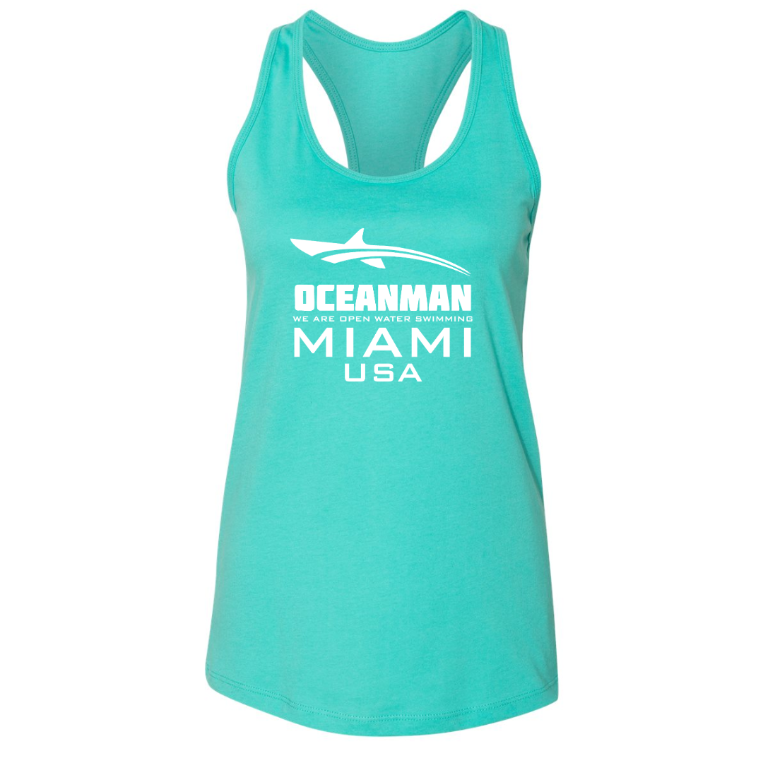 Ladies Jersey Racerback Tank text logo (Customoized) - Oceanman