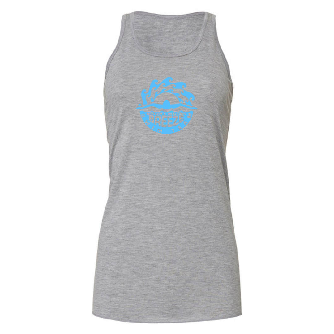 Ladies Racerback Flowy Tank (Customoized) -Bright Water