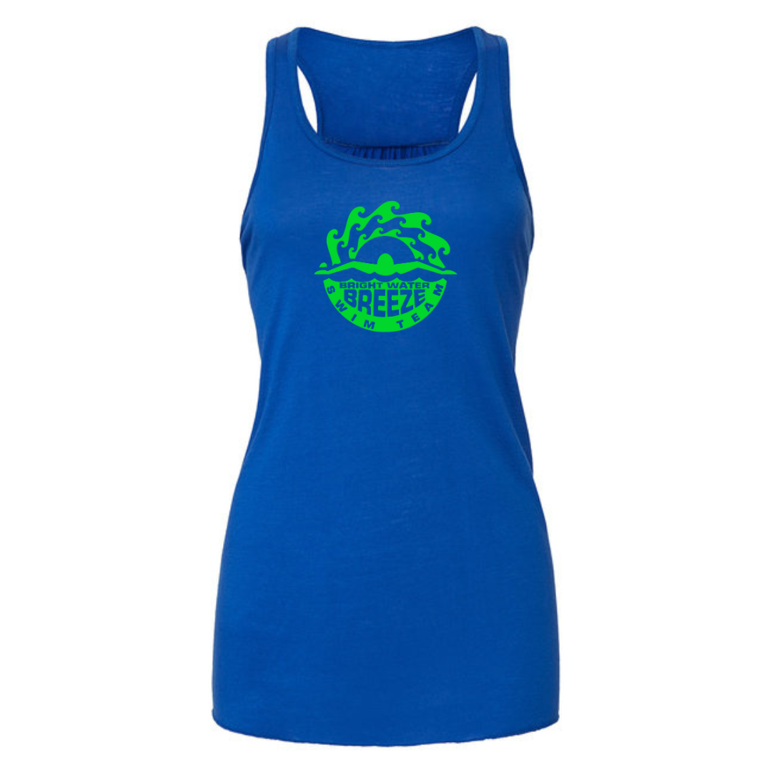 Ladies Racerback Flowy Tank (Customoized) -Bright Water
