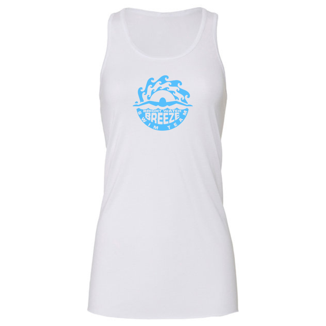 Ladies Racerback Flowy Tank (Customoized) -Bright Water