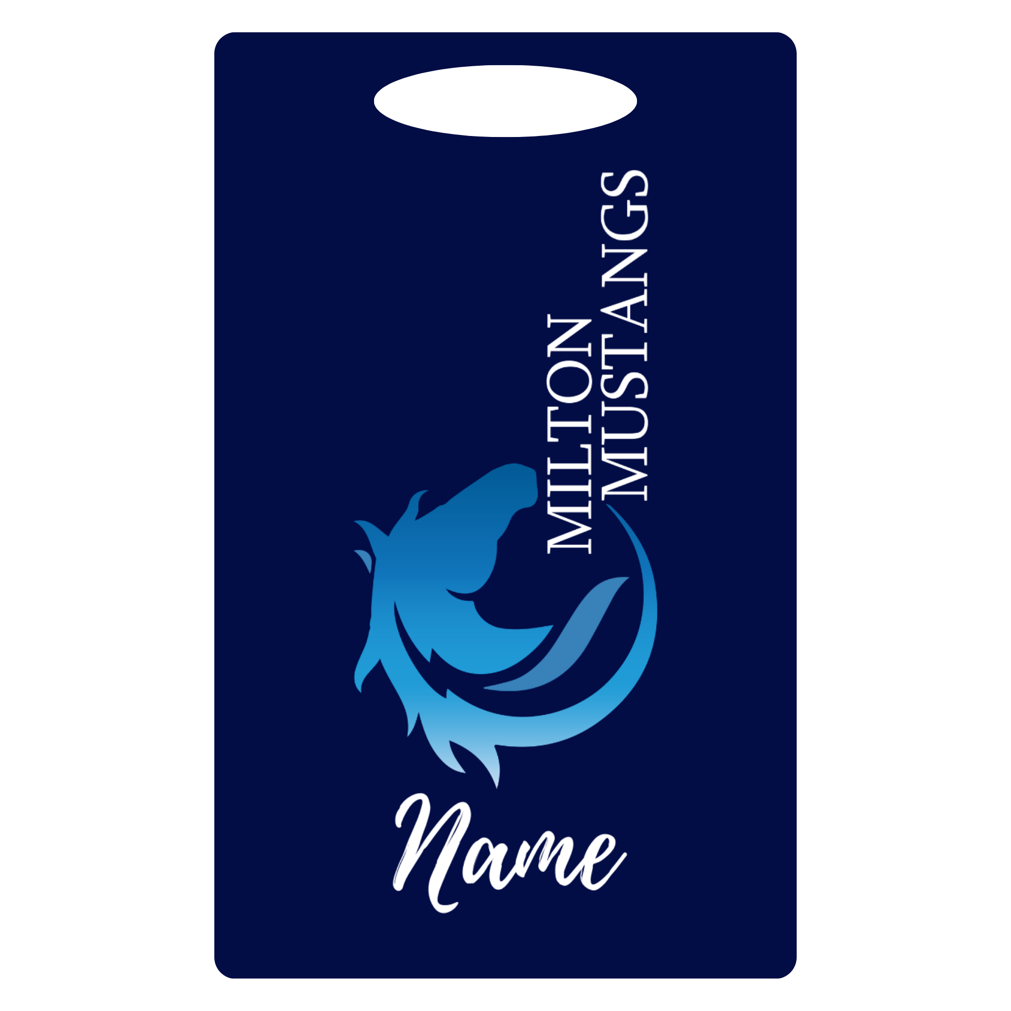Aluminum Bag Tag (Customized) - Milton Mustangs