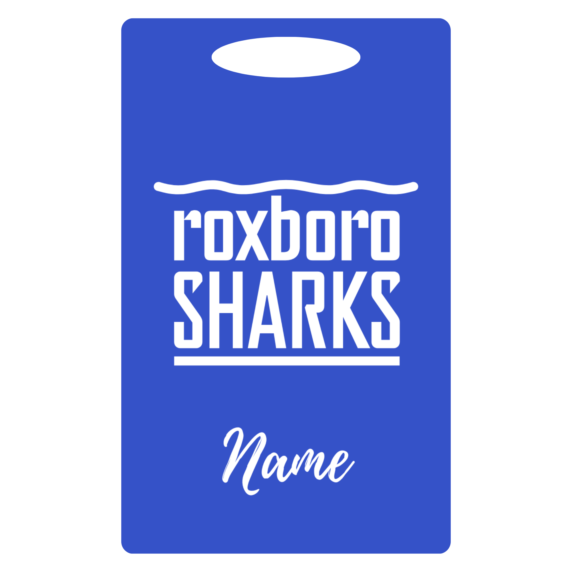 Aluminum Bag Tag (Customized) - Roxboro Sharks