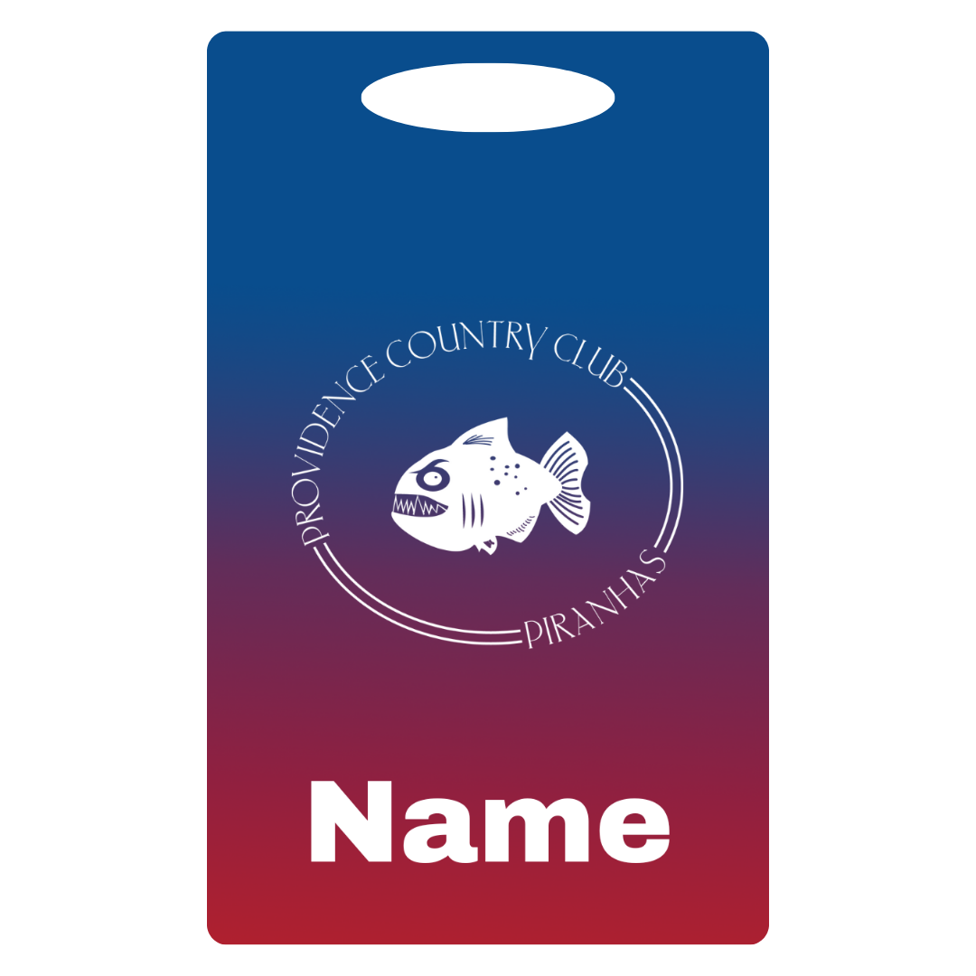 Aluminum Bag Tag - Piranhas Logo (Customized) - Providence CC
