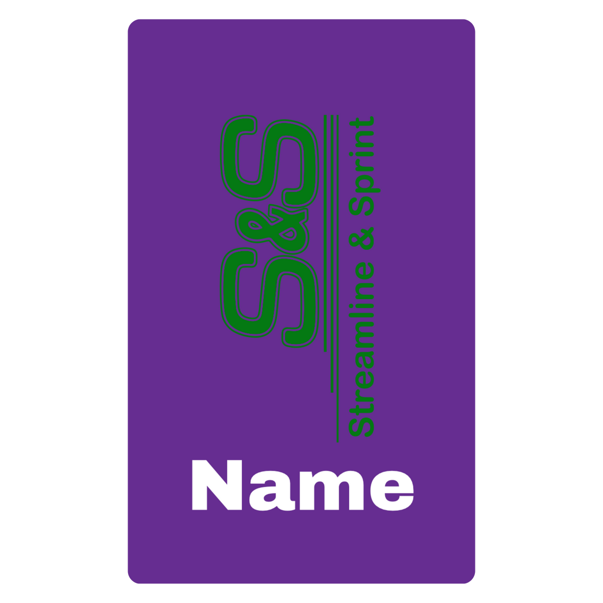 Aluminum Bag Tag (Customized) - Streamline and Sprint