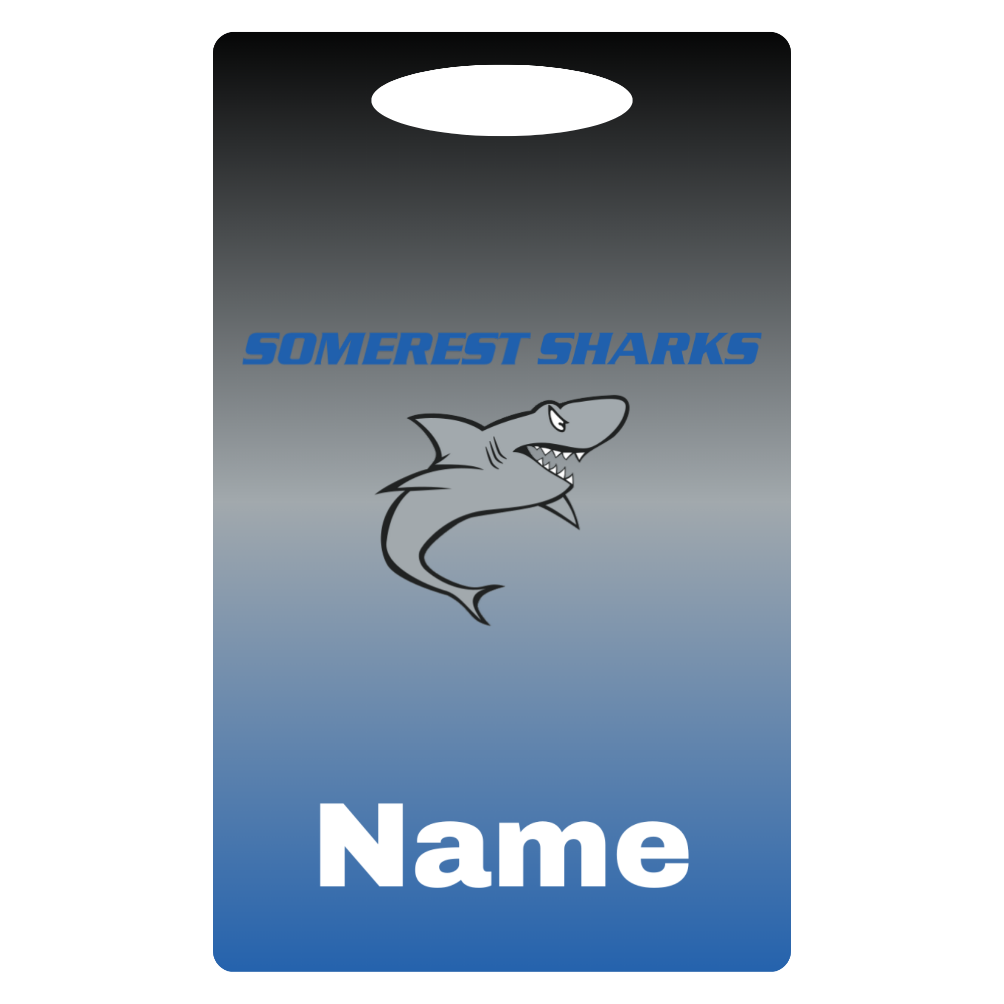 Aluminum Bag Tag (Customized) - Somerset Sharks