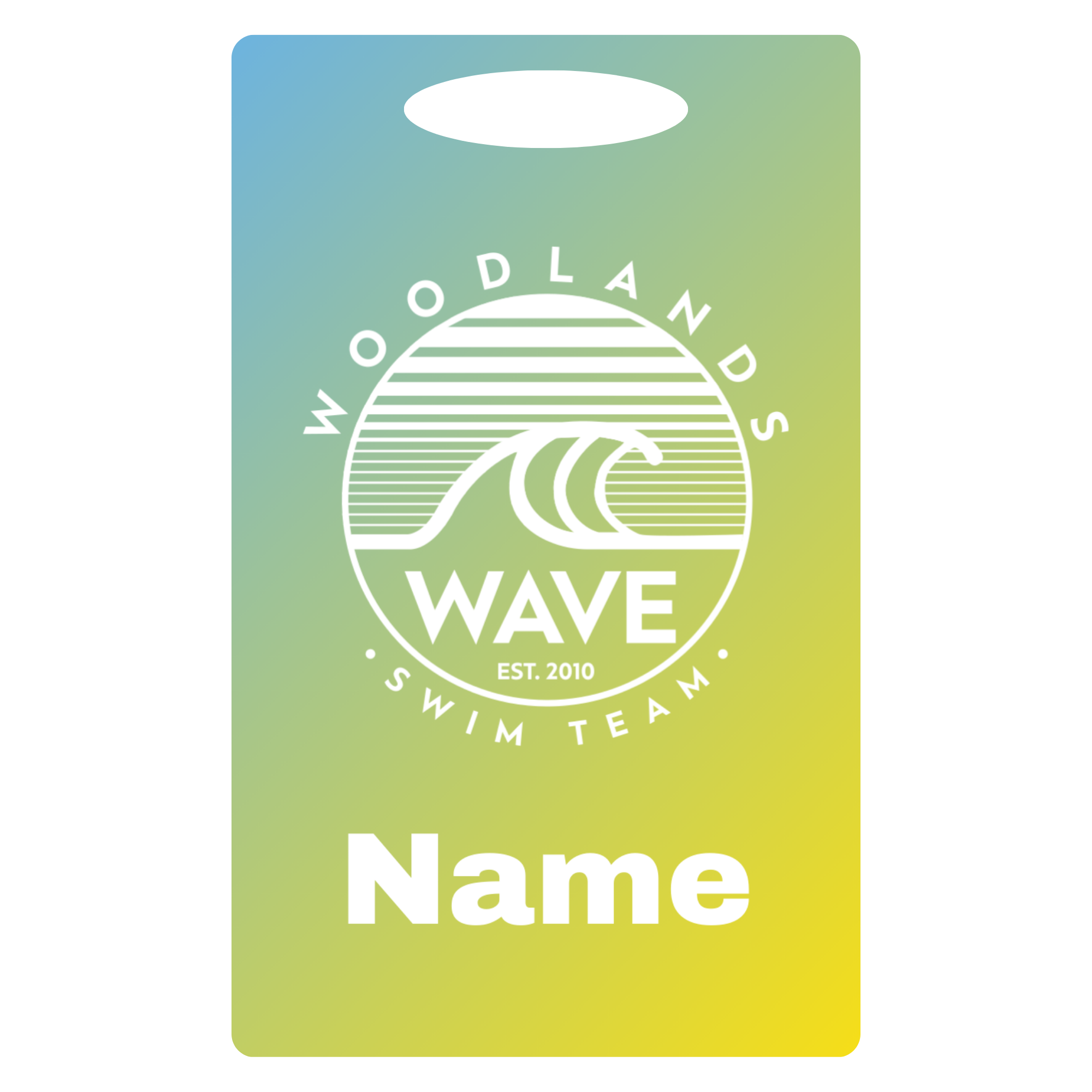 Aluminum Bag Tag (Customized) - Woodlands Wave