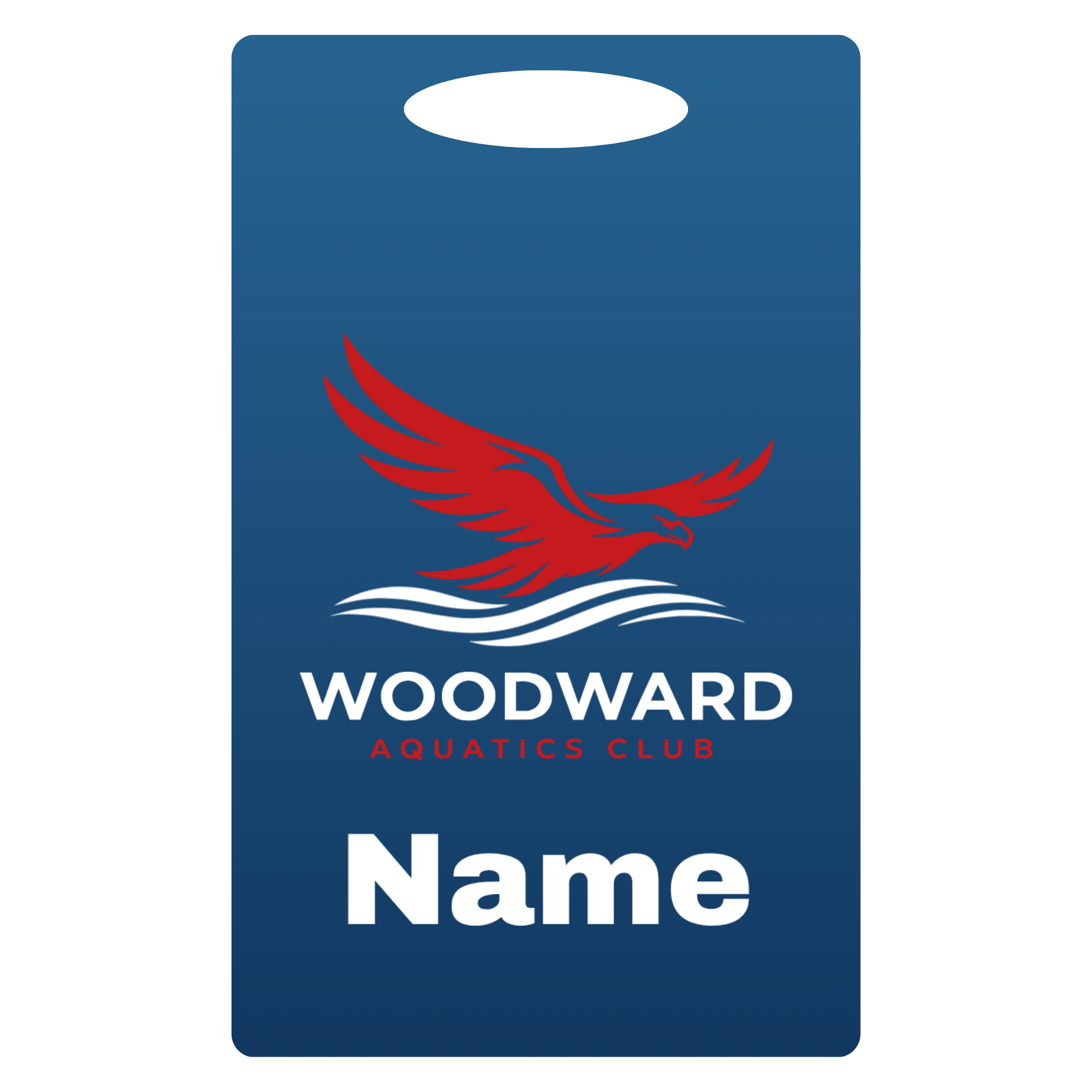 Aluminum Bag Tag (Customized) - Woodward Aquatics Club
