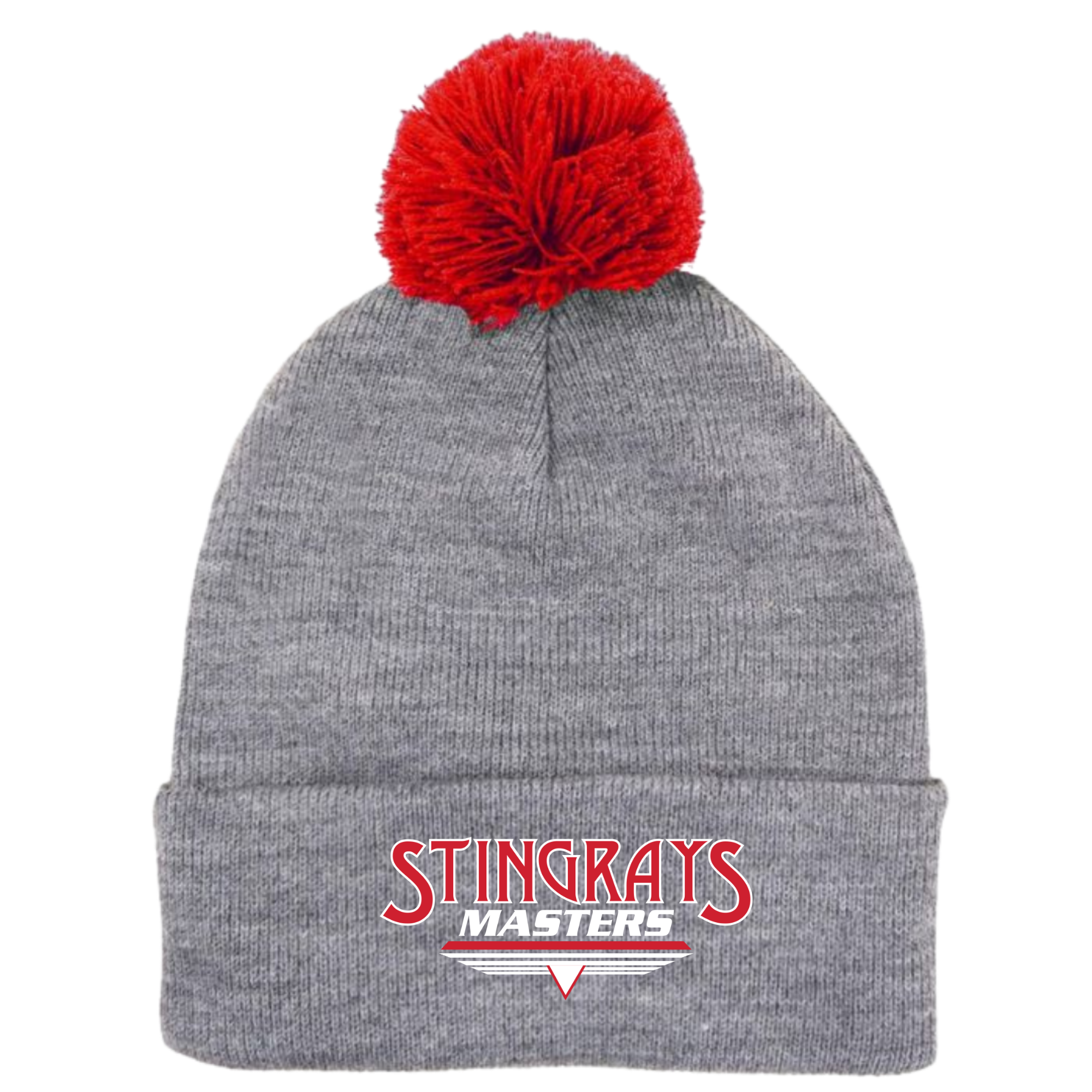 Puff Ball Beanie (Customized) - Stingrays Swimming (Masters Team)
