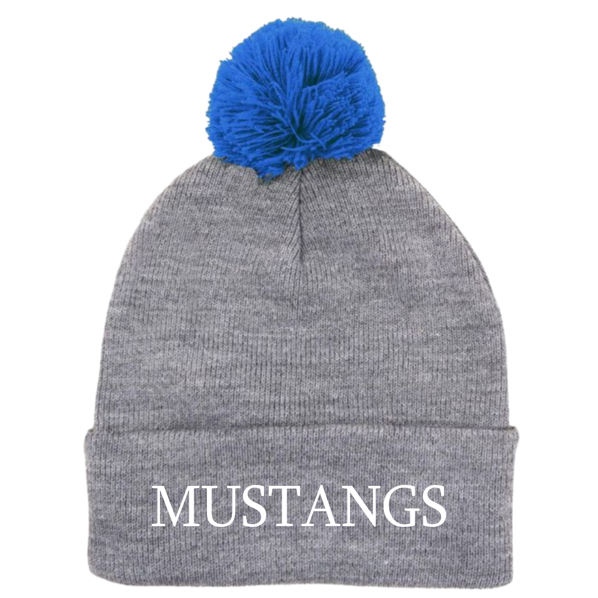 Puff Ball Beanie (Customized) - Milton Mustangs