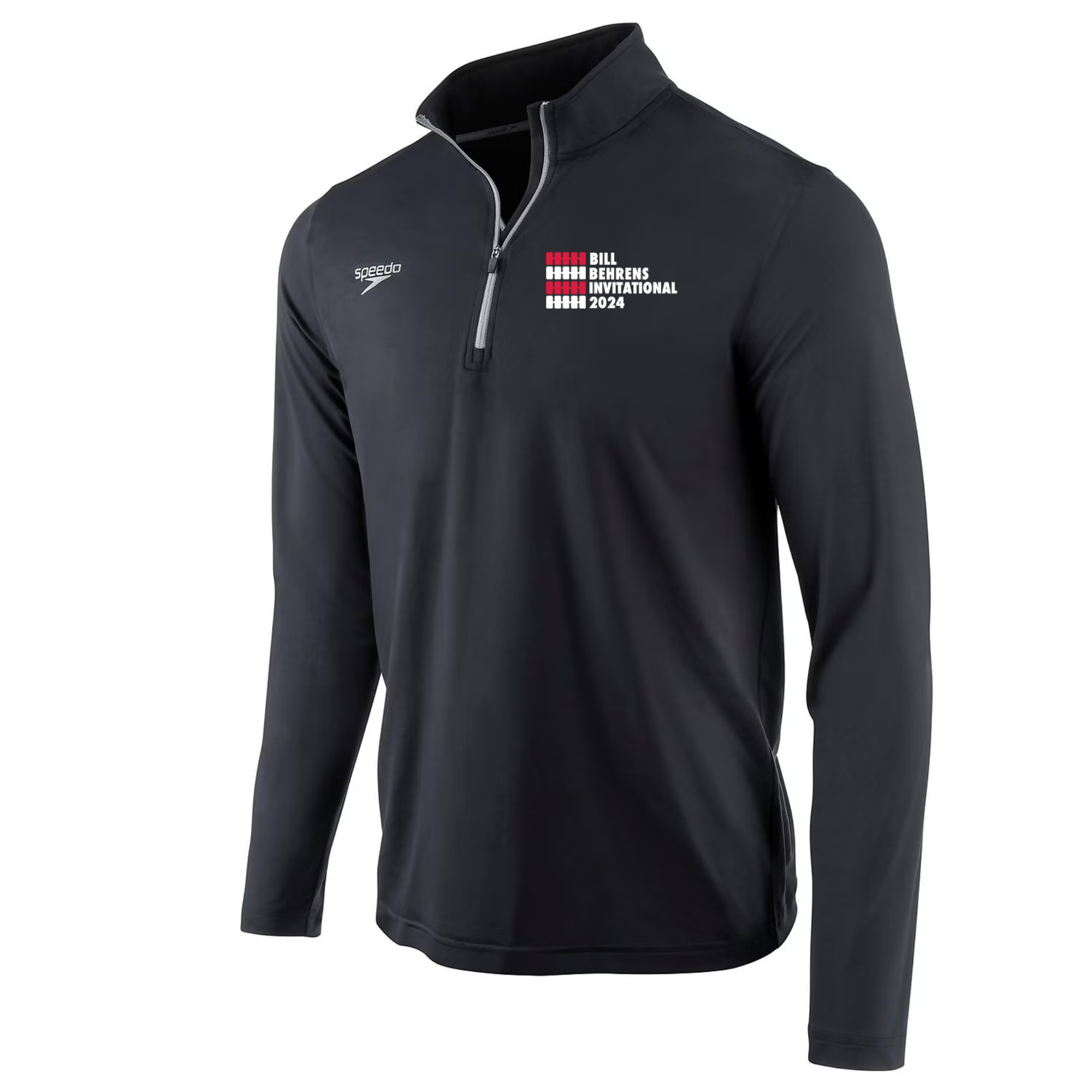 Speedo Jersey 1/4 Zip Long Sleeve T-Shirt (Customized) - Bill Behrens Invitational