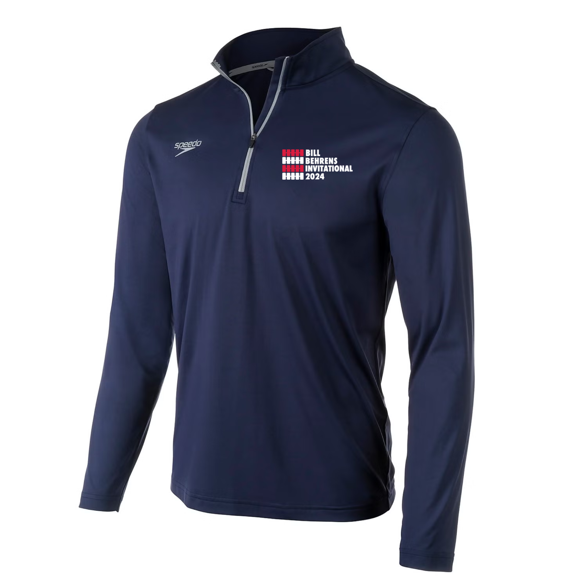 Speedo Jersey 1/4 Zip Long Sleeve T-Shirt (Customized) - Bill Behrens Invitational