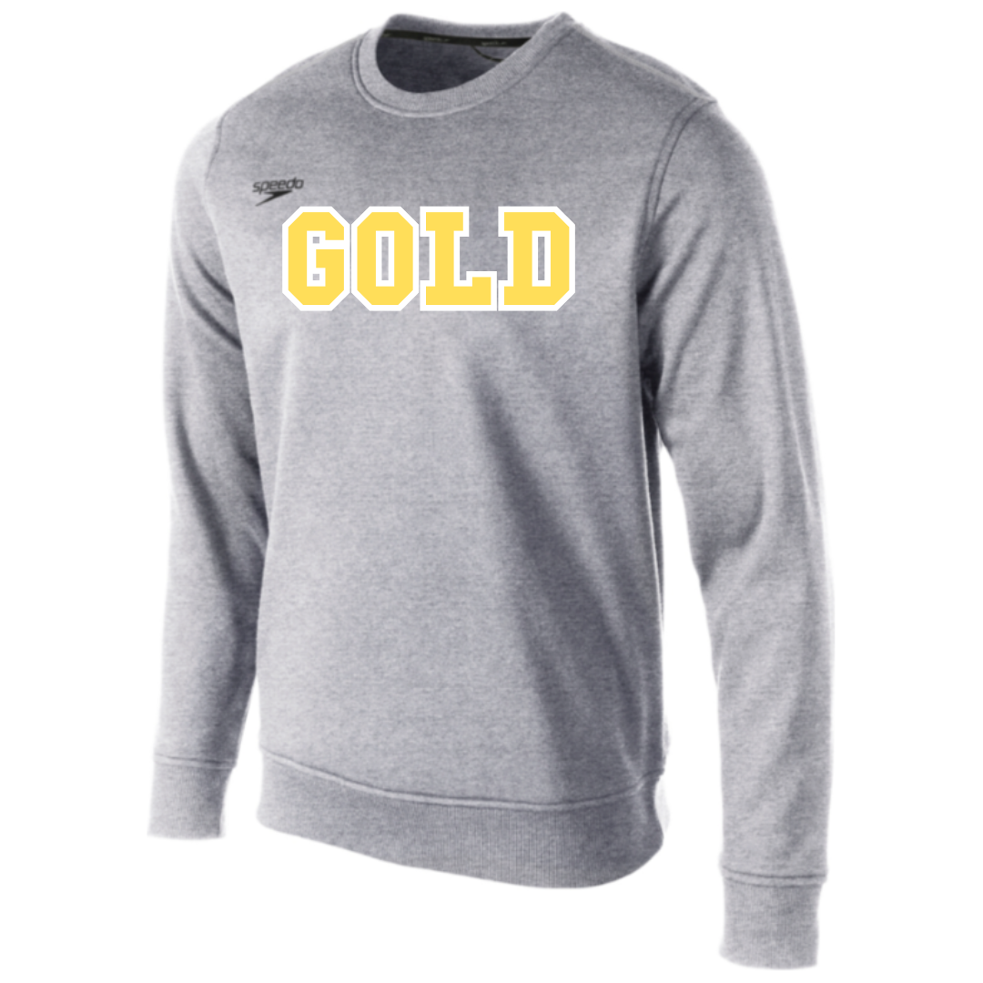 Speedo Fleece Crew Neck Sweatshirt Applique Logo (Customized) - Chattahoochee Gold