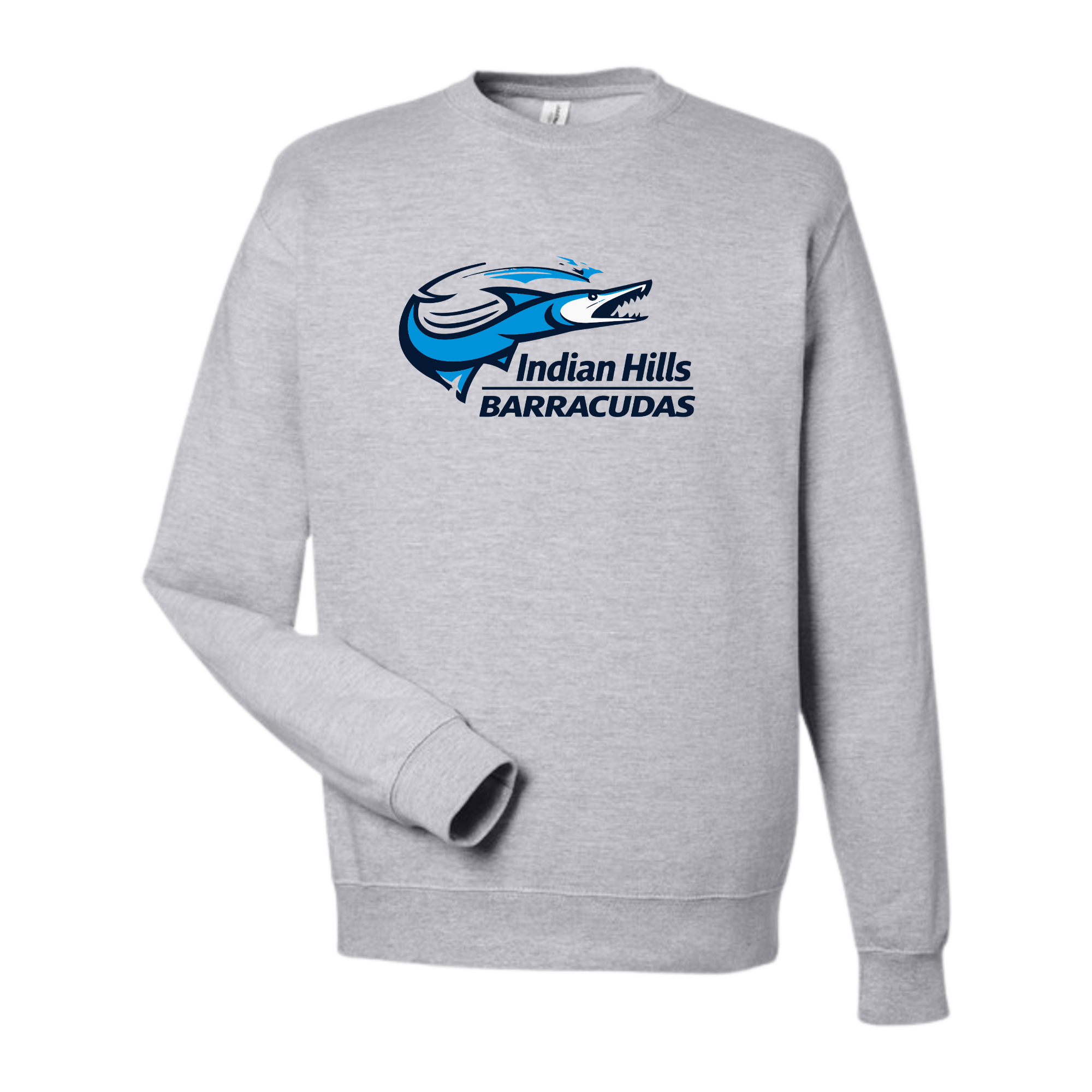 Medium Weight Unisex Crew Neck Sweatshirt (Customized) - Indian Hills Barracudas